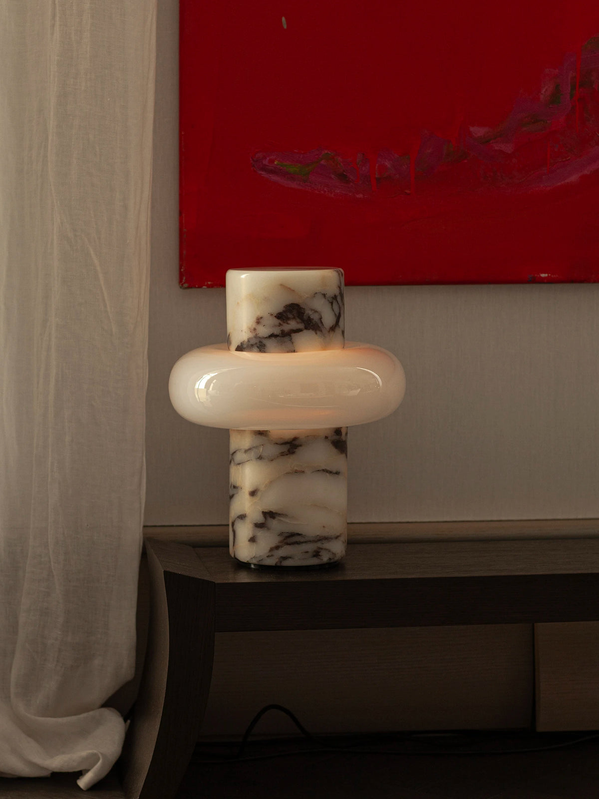 Torus Lamp - Calacatta Viola