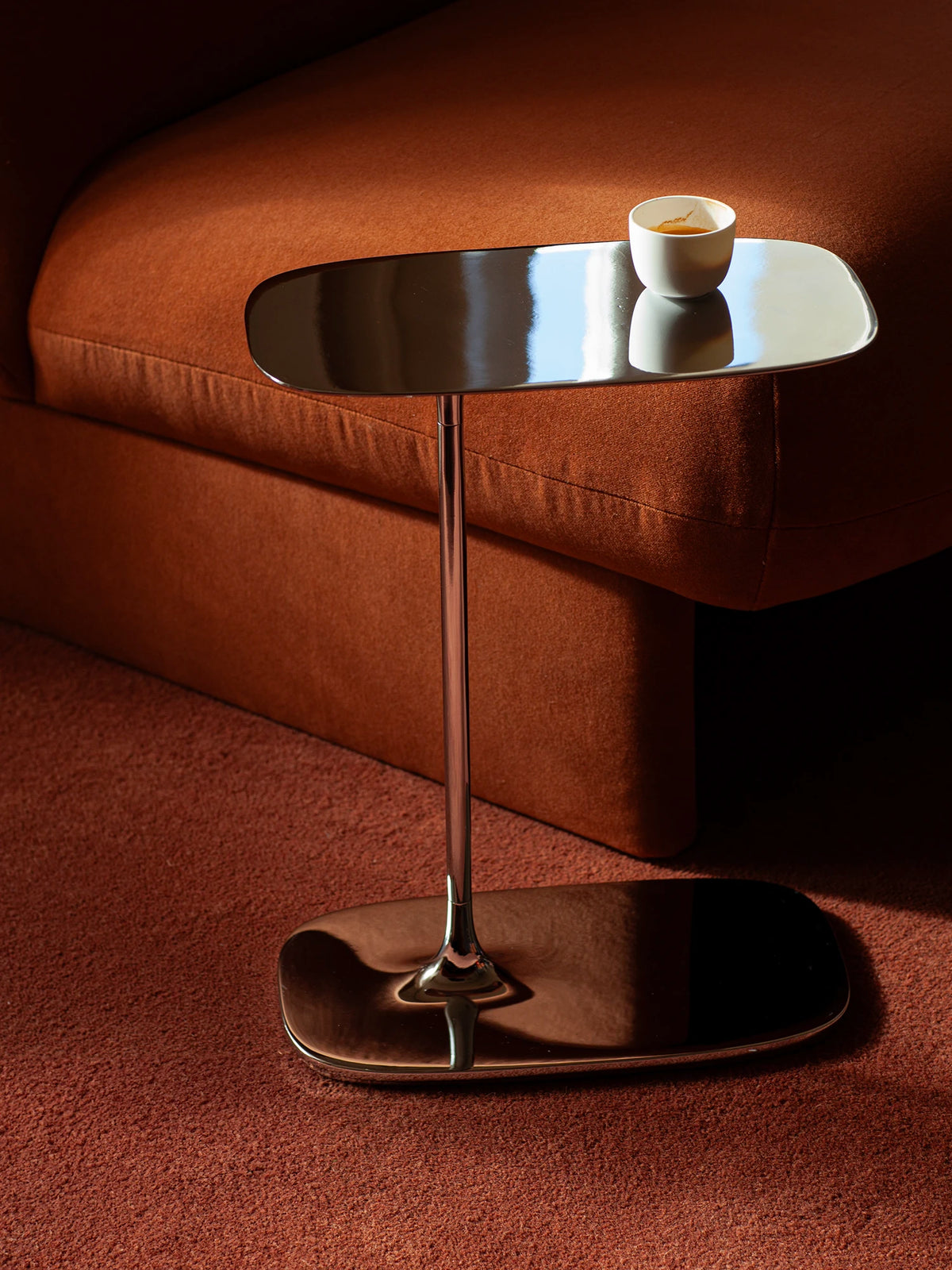 Low Side Table - Polished Aluminium