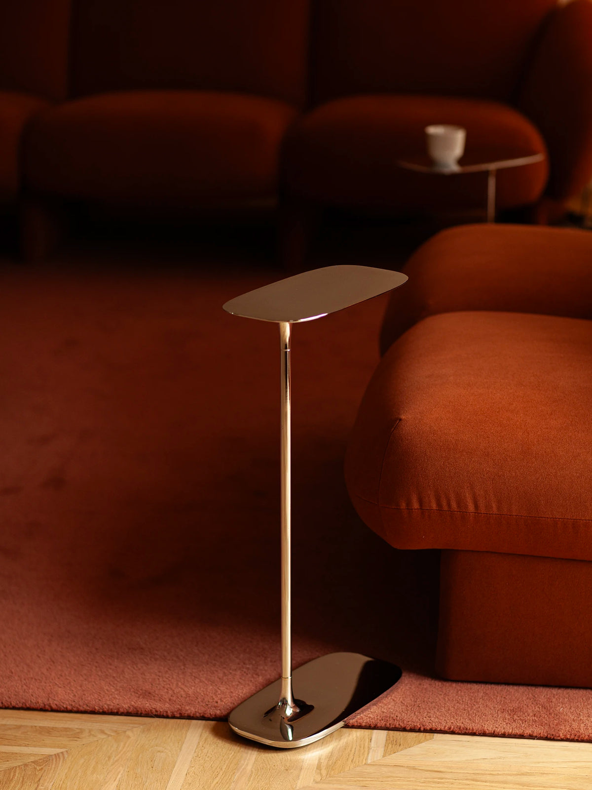 Tall Side Table - Polished Aluminium