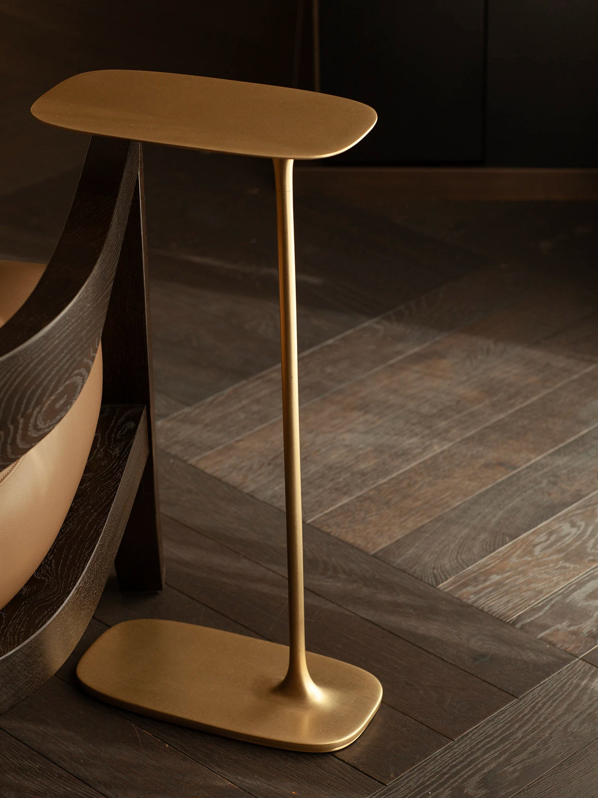 Tall Side Table - Brushed Brass