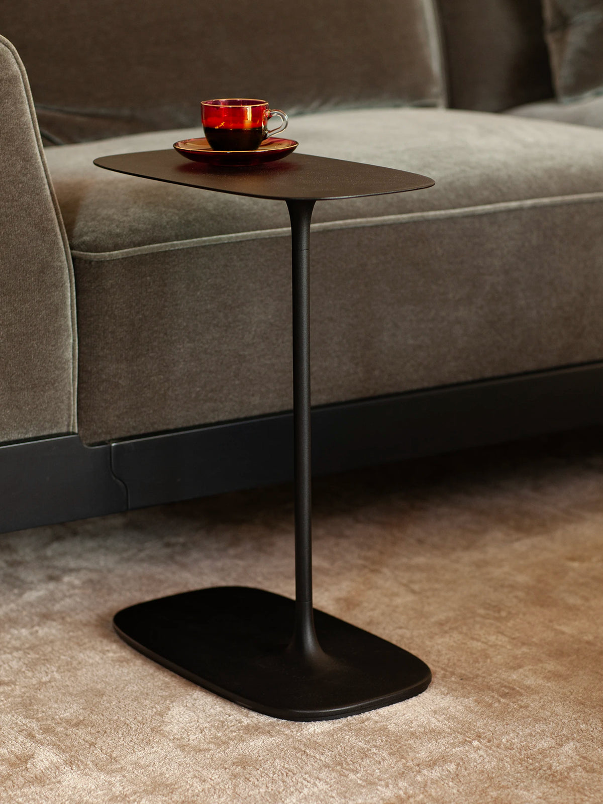 Low Side Table - Coated Black