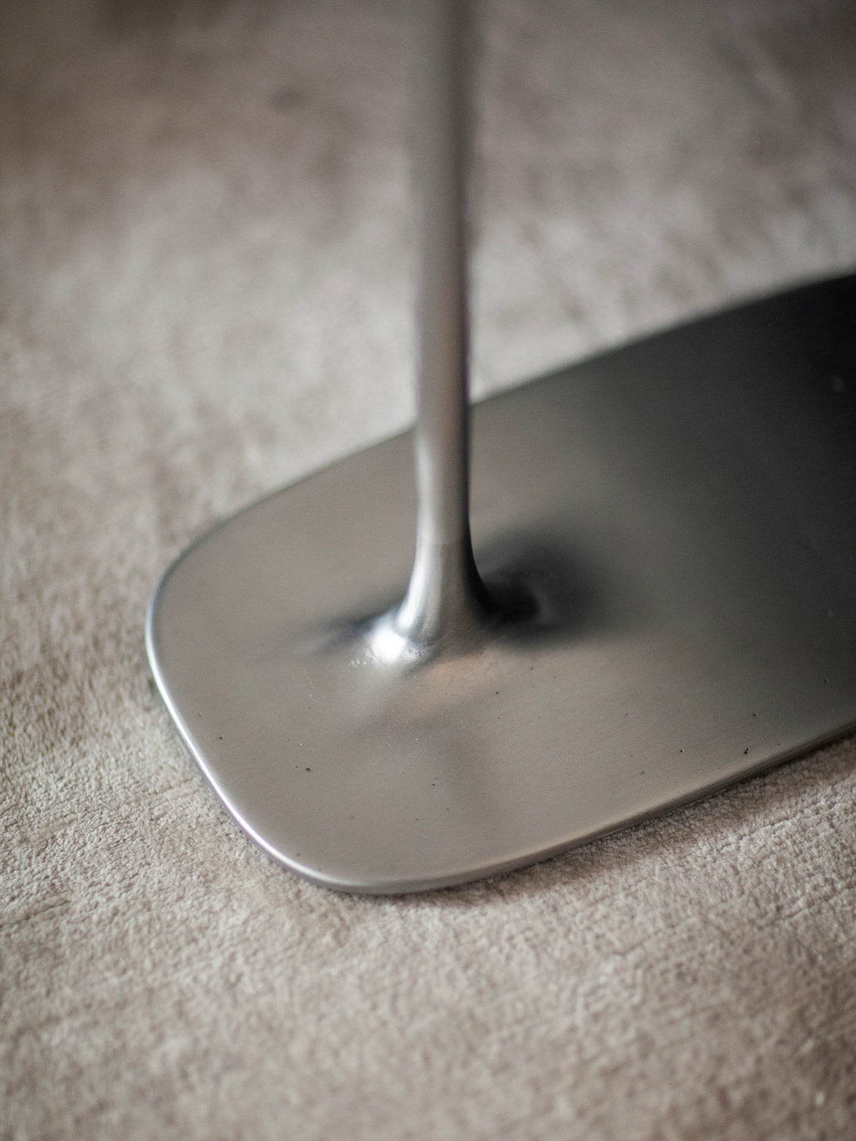 Tall Side Table - Brushed Aluminium