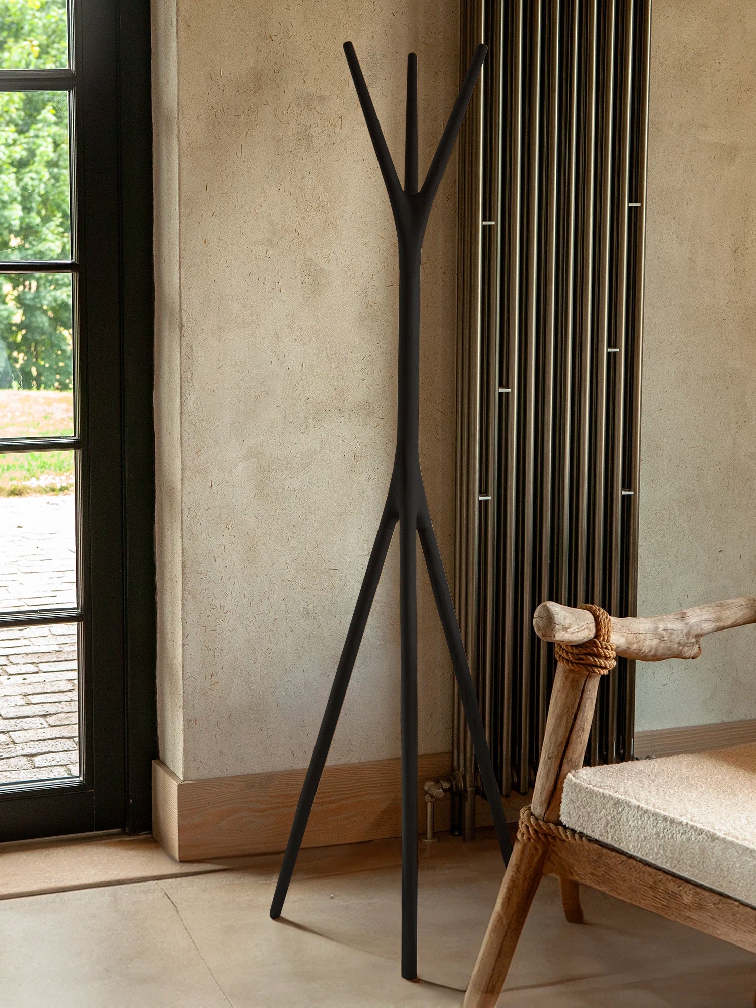 Woody Coat hanger - Black Stained Oak