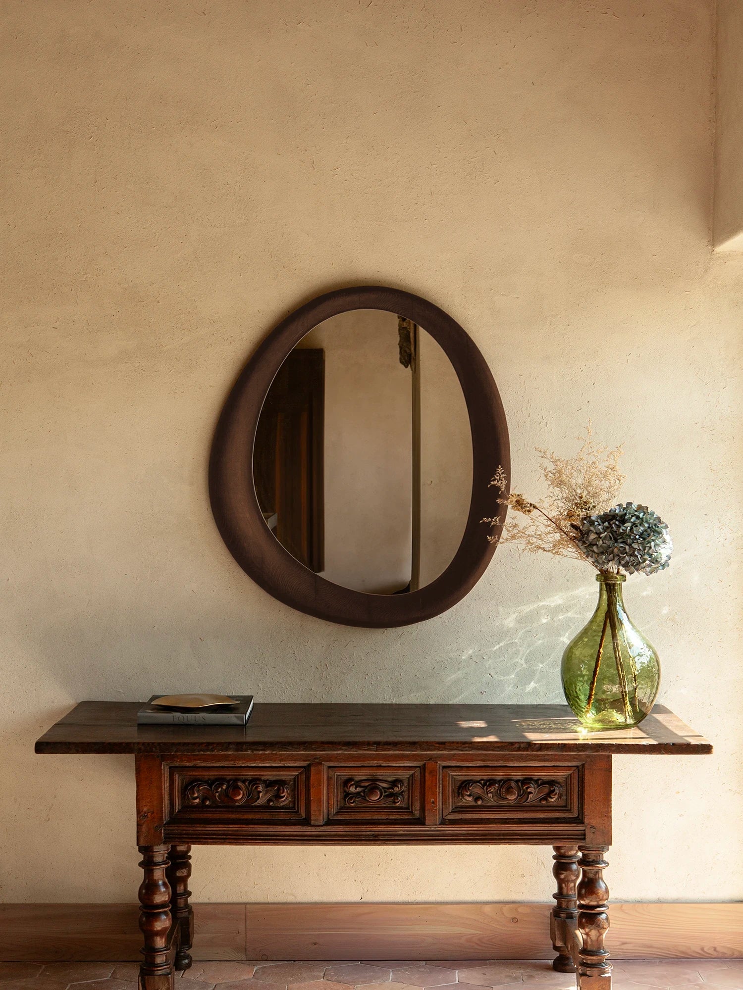 Mirror - Brown Stained Ash