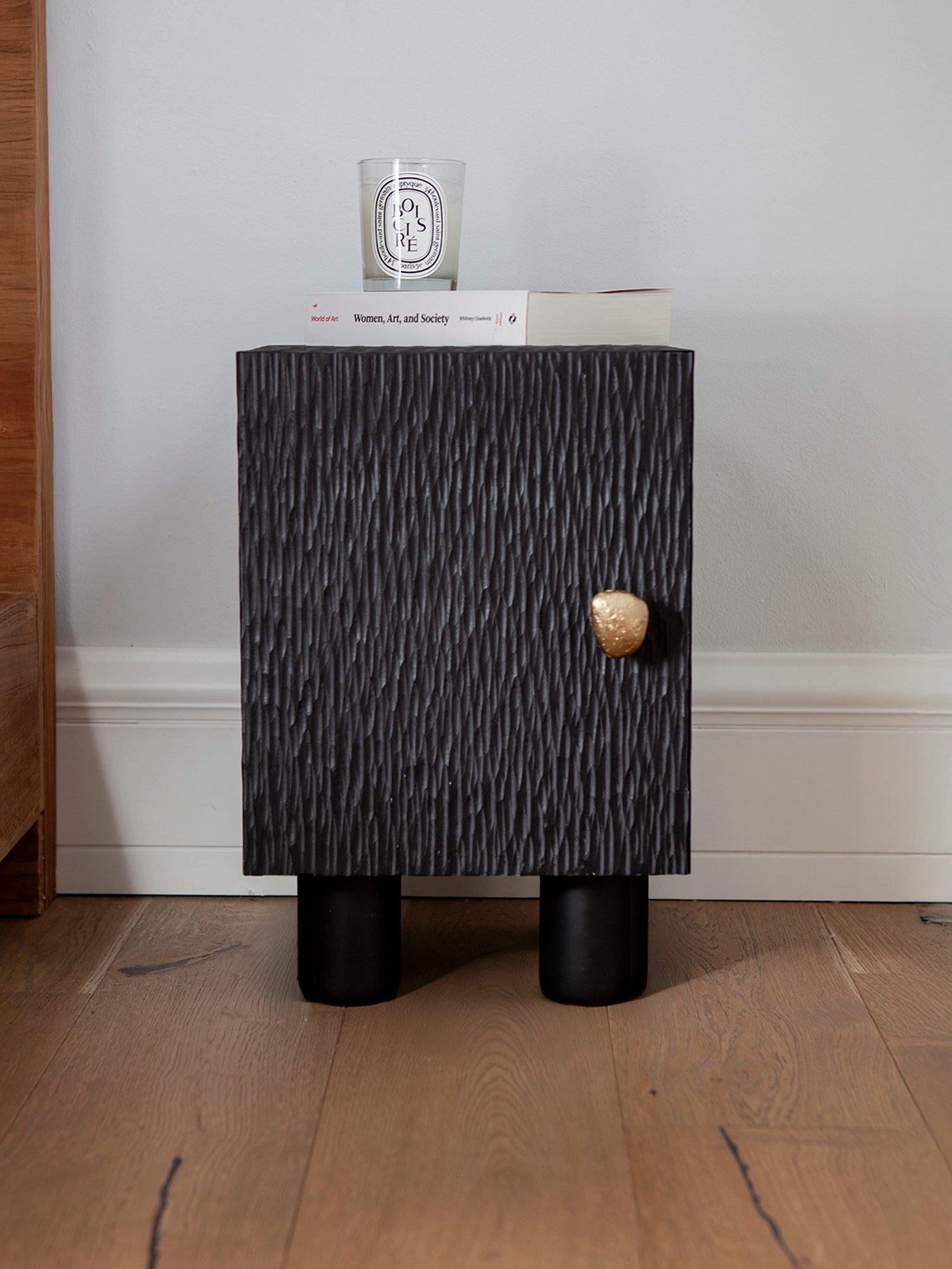 Bedside Cabinet - Black Stained Oak