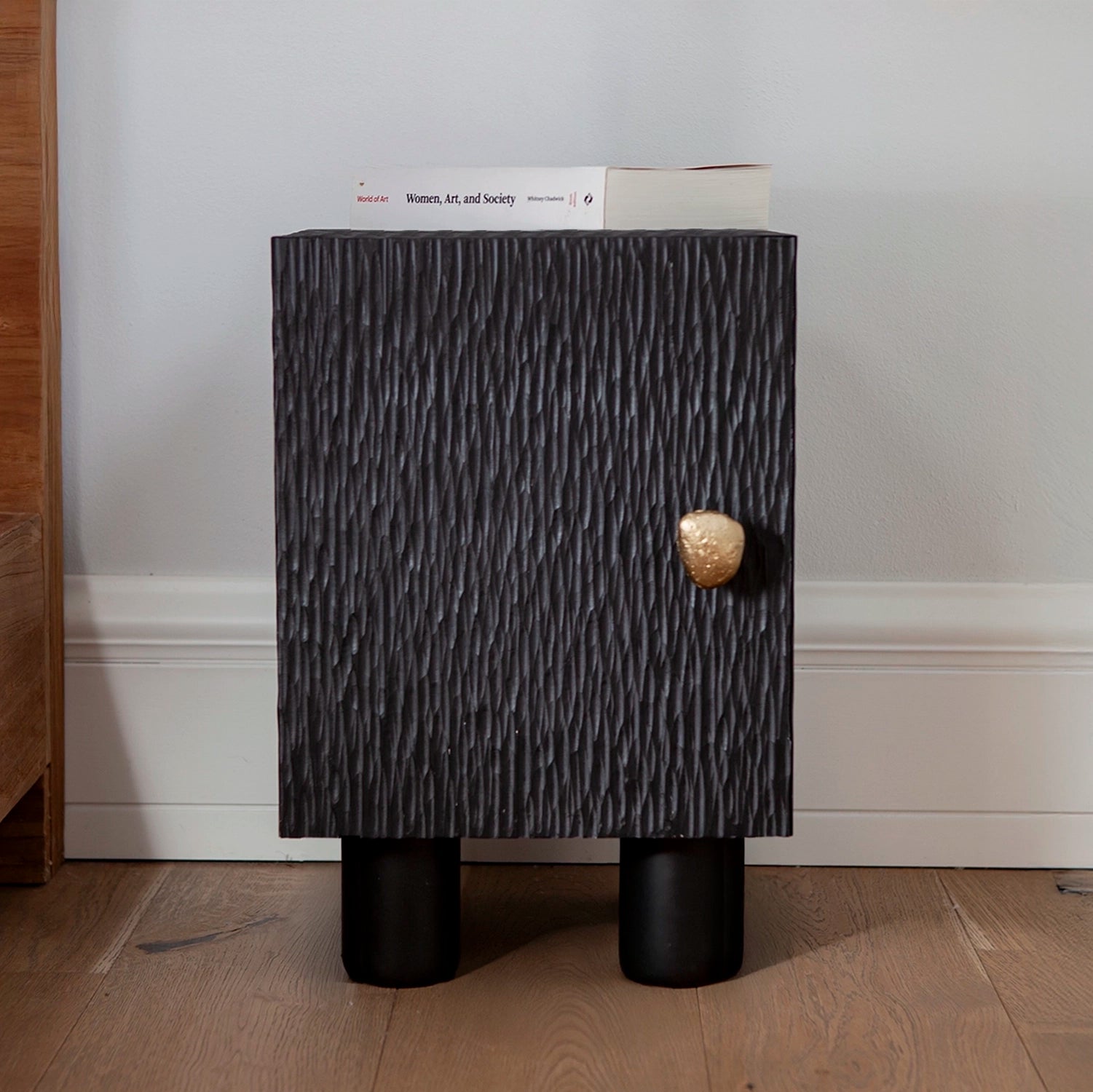 Bedside Cabinet - Black Stained Oak