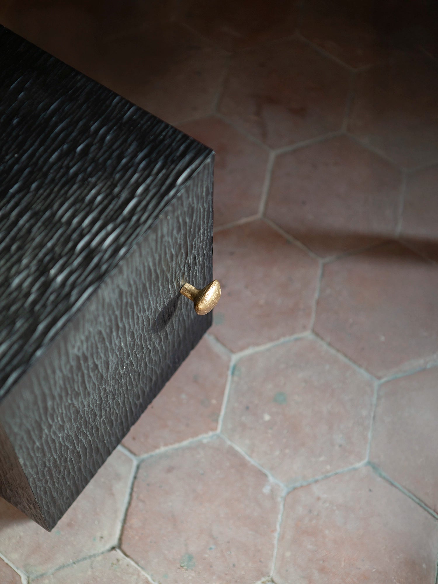 Bedside Cabinet - Black Stained Oak