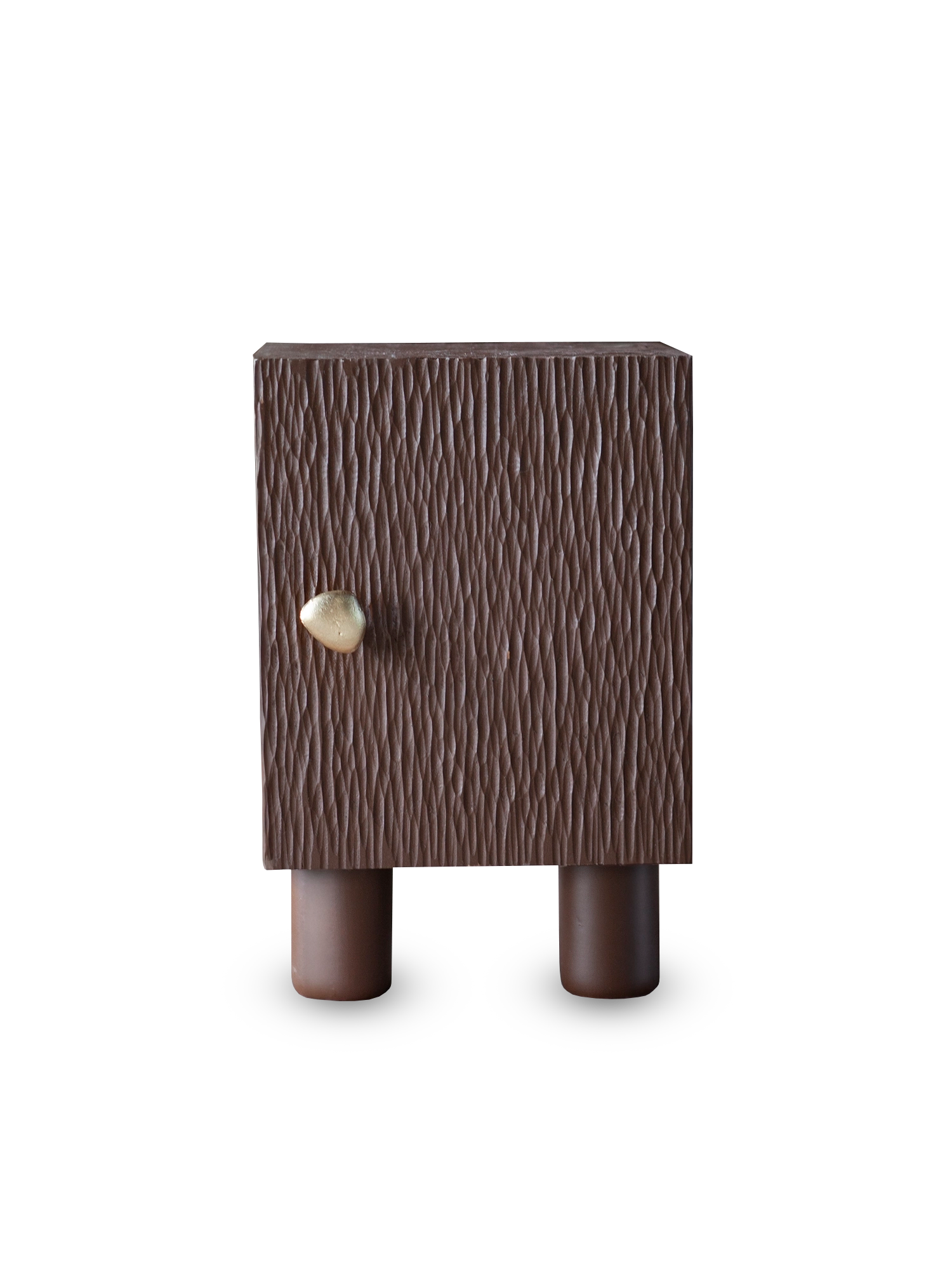 Bedside Cabinet - Brown Stained Oak