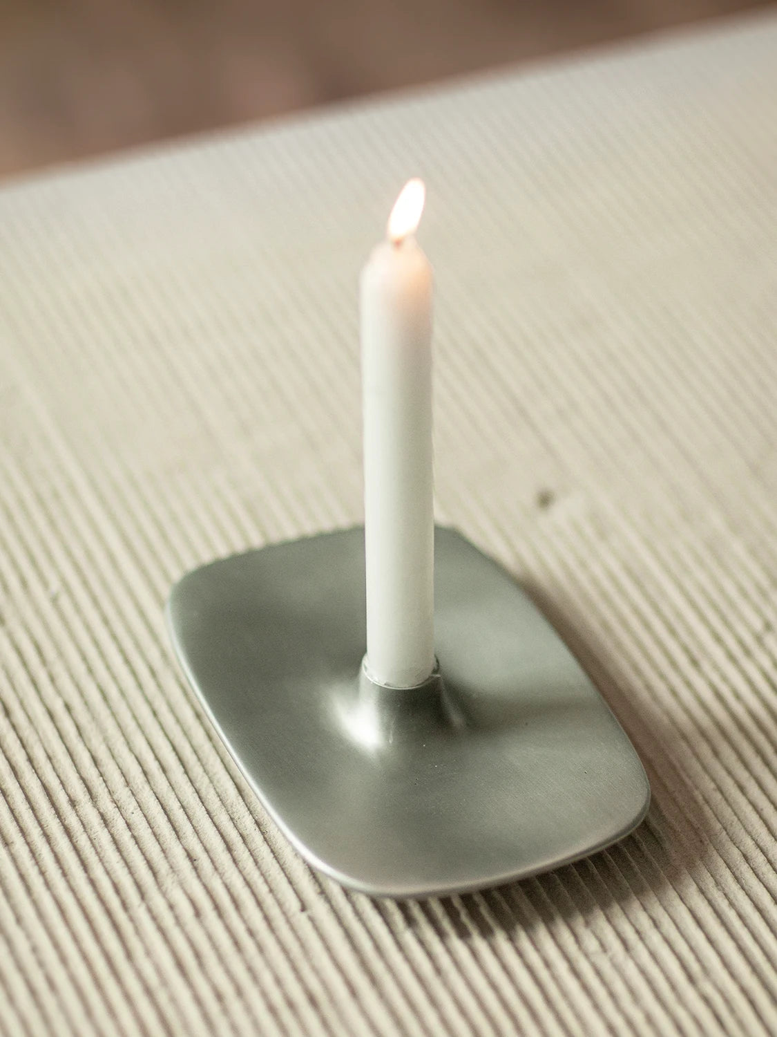 Candle holder - Brushed Aluminium