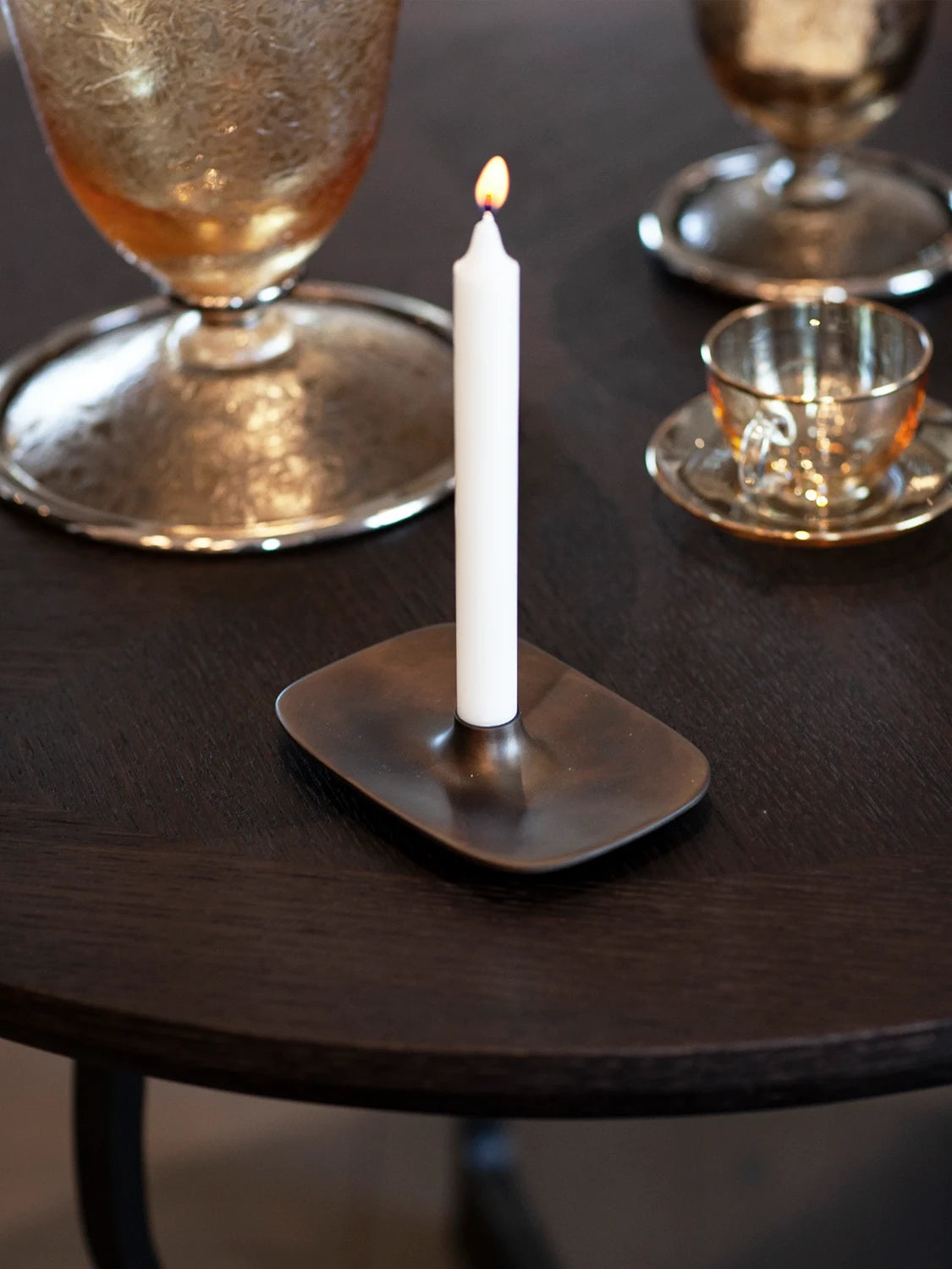 Candle holder - Aged Brass