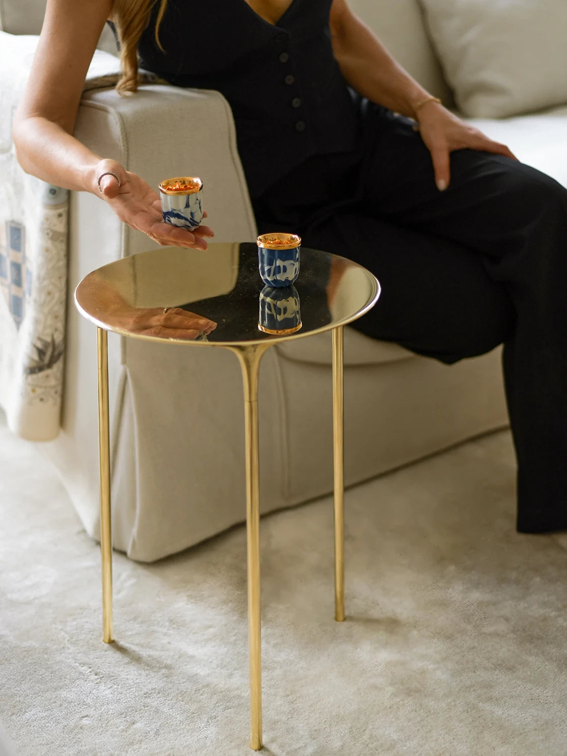 Coffee Table - Polished Brass