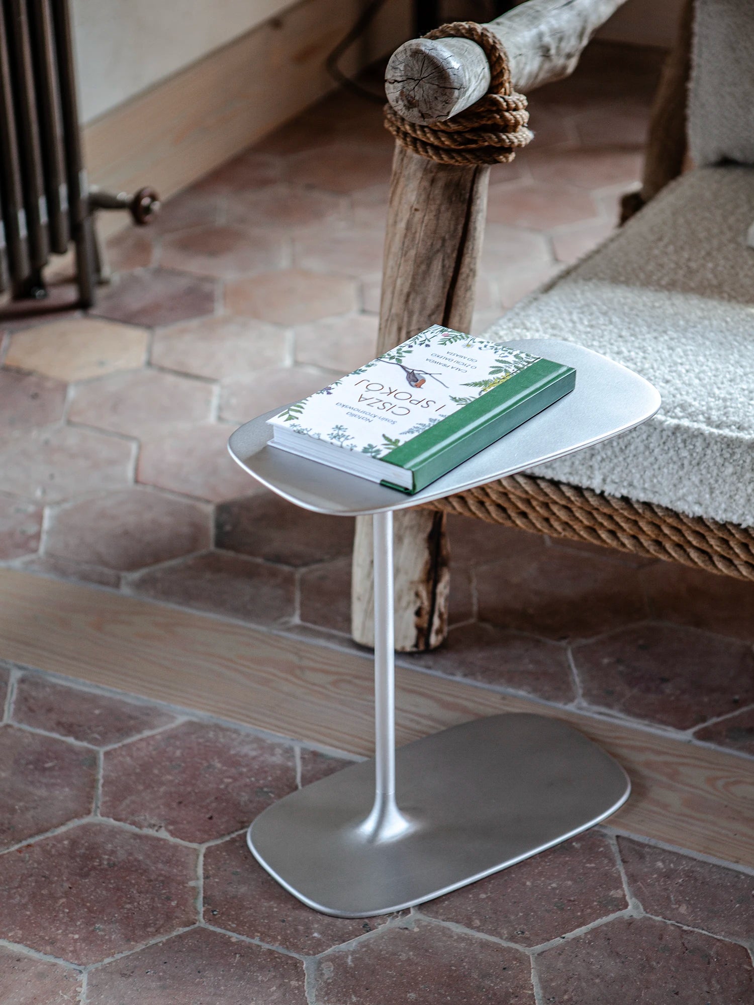 Low Side Table - Brushed Aluminium