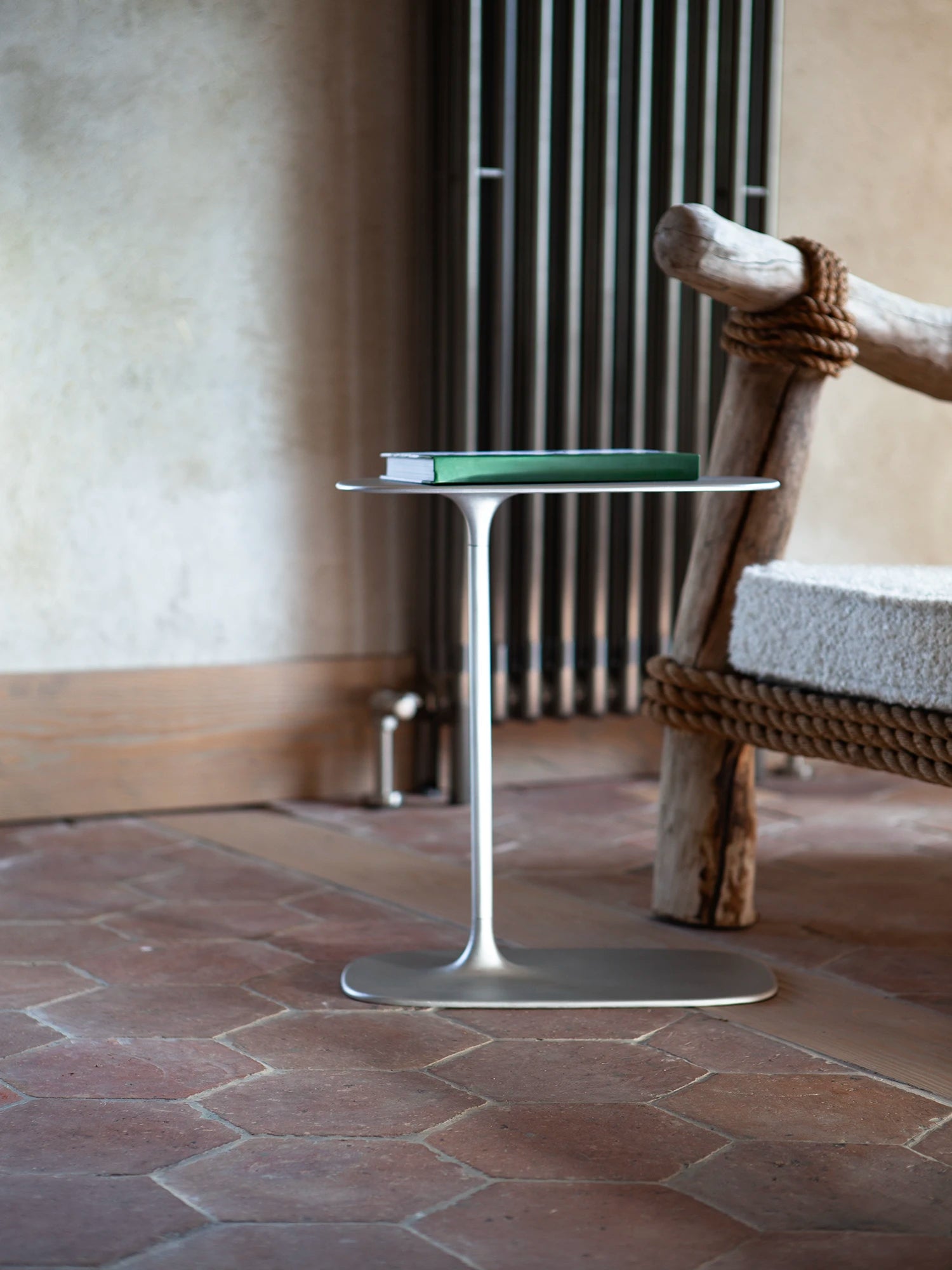 Low Side Table - Brushed Aluminium
