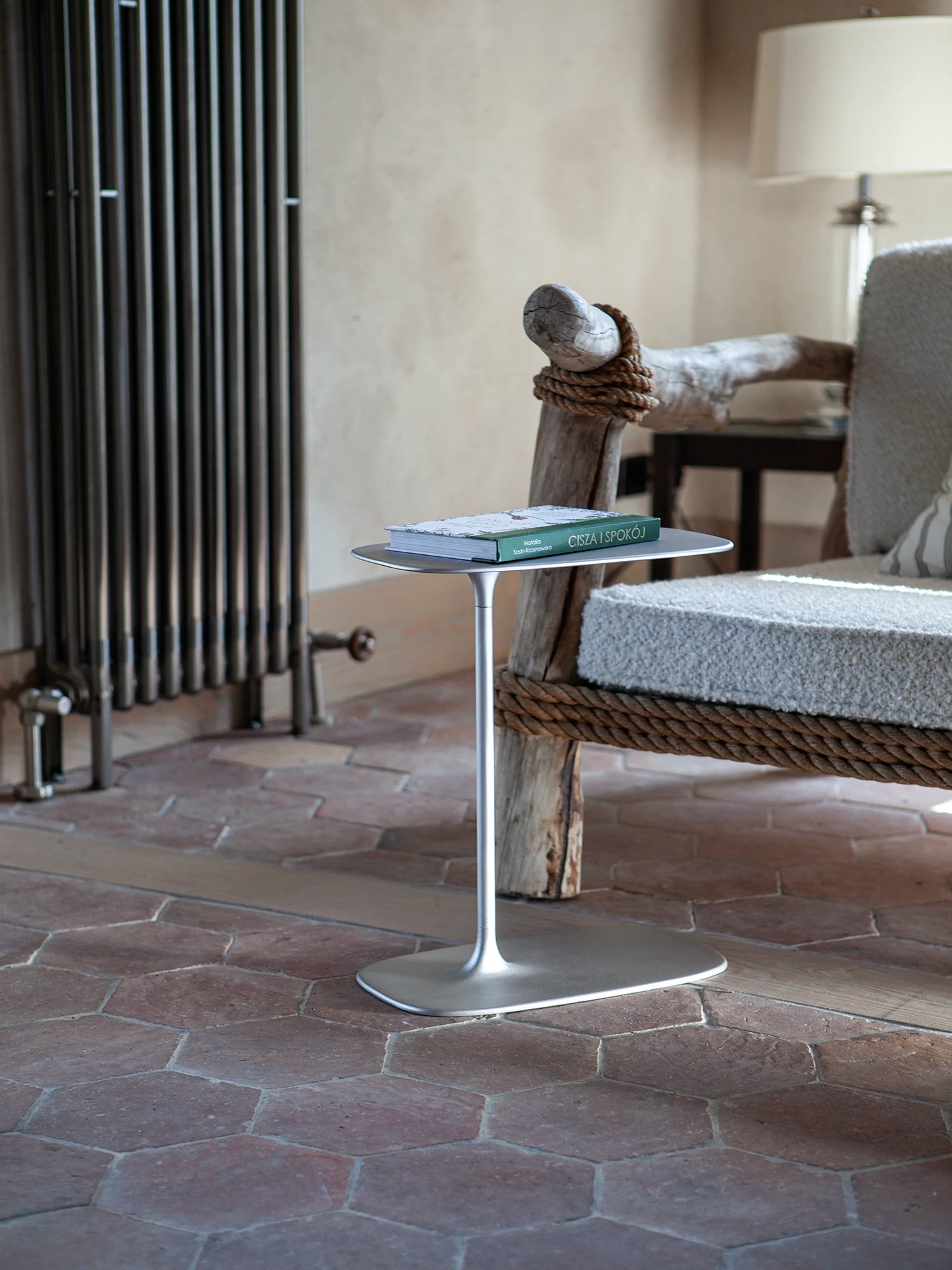 Low Side Table - Brushed Aluminium