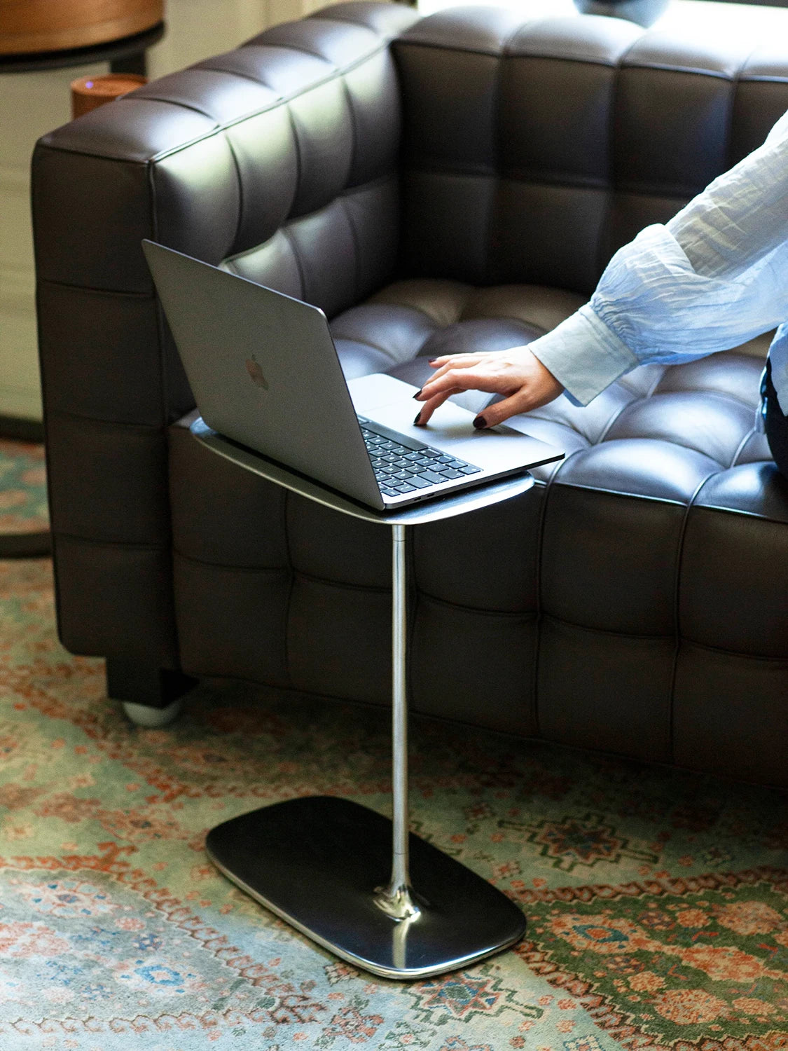 Low Side Table - Polished Aluminium