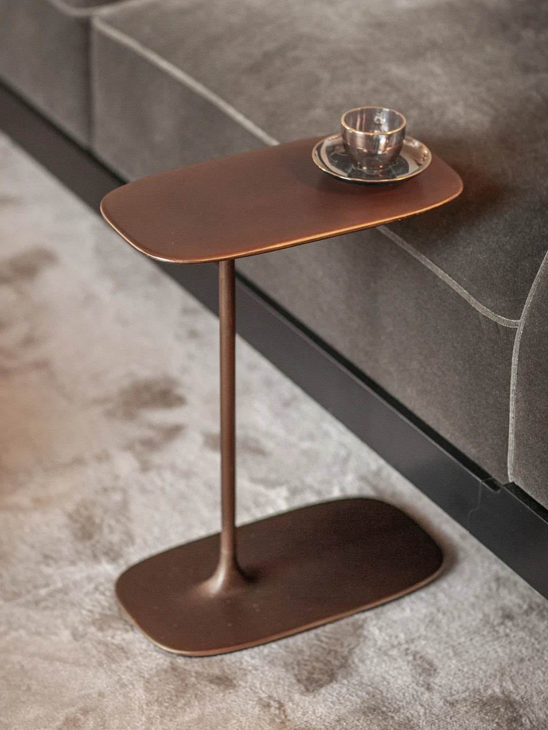 Low Side Table - Aged Brass