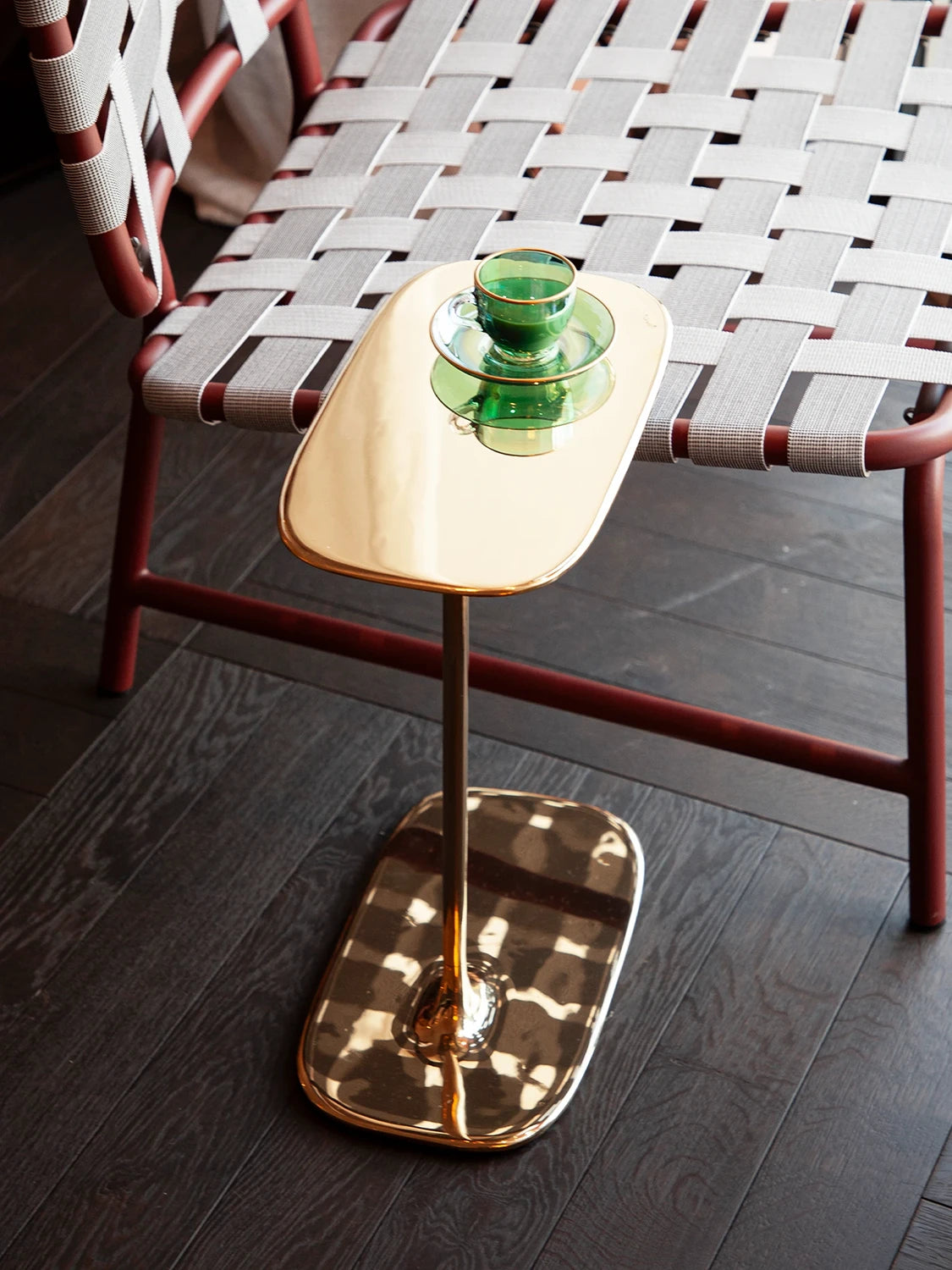 Low Side Table - Polished Brass