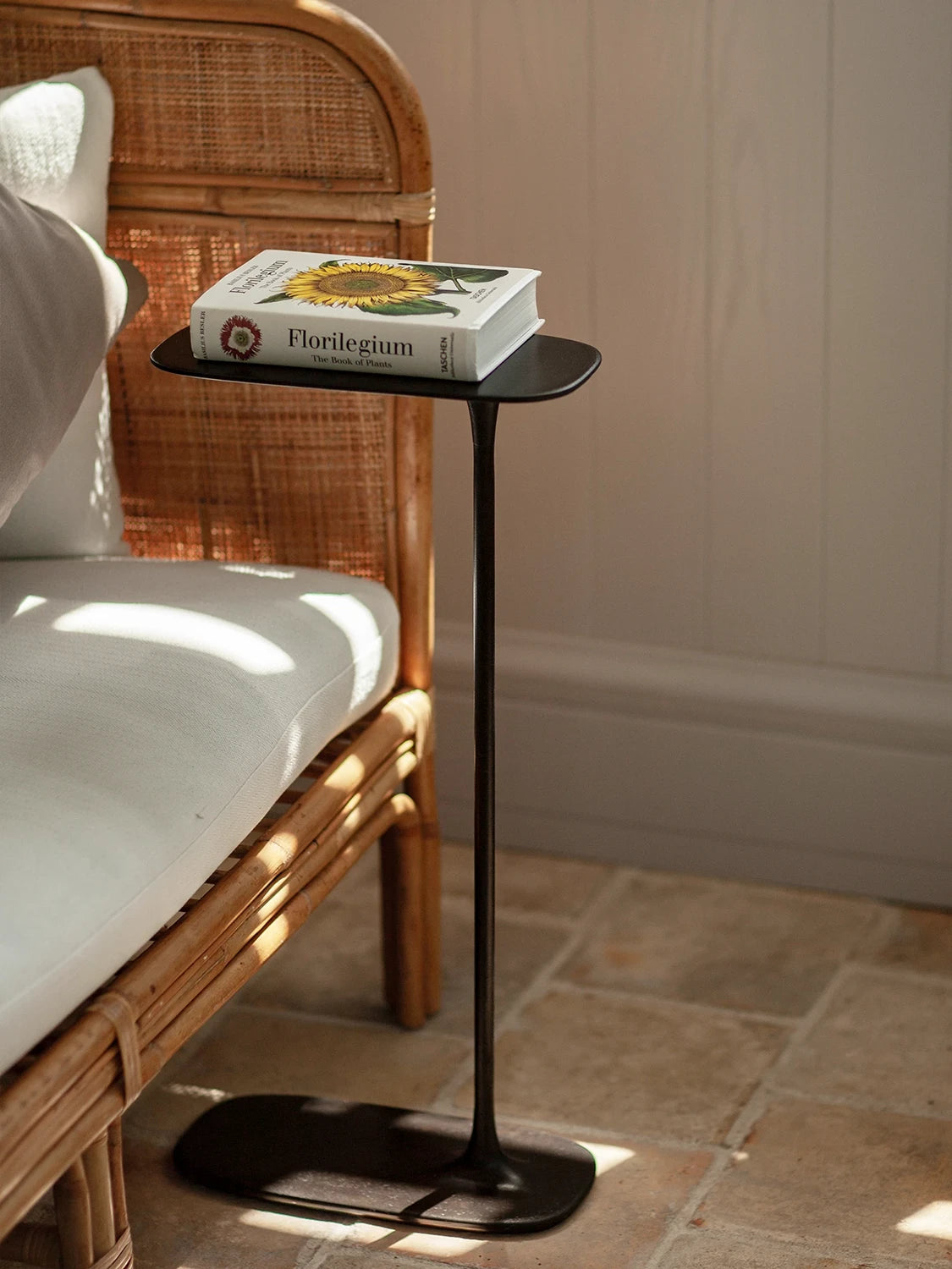 Tall Side Table - Coated Black