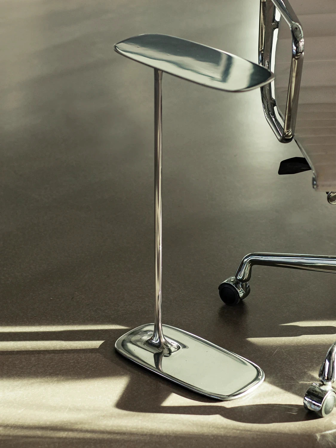 Tall Side Table - Polished Aluminium