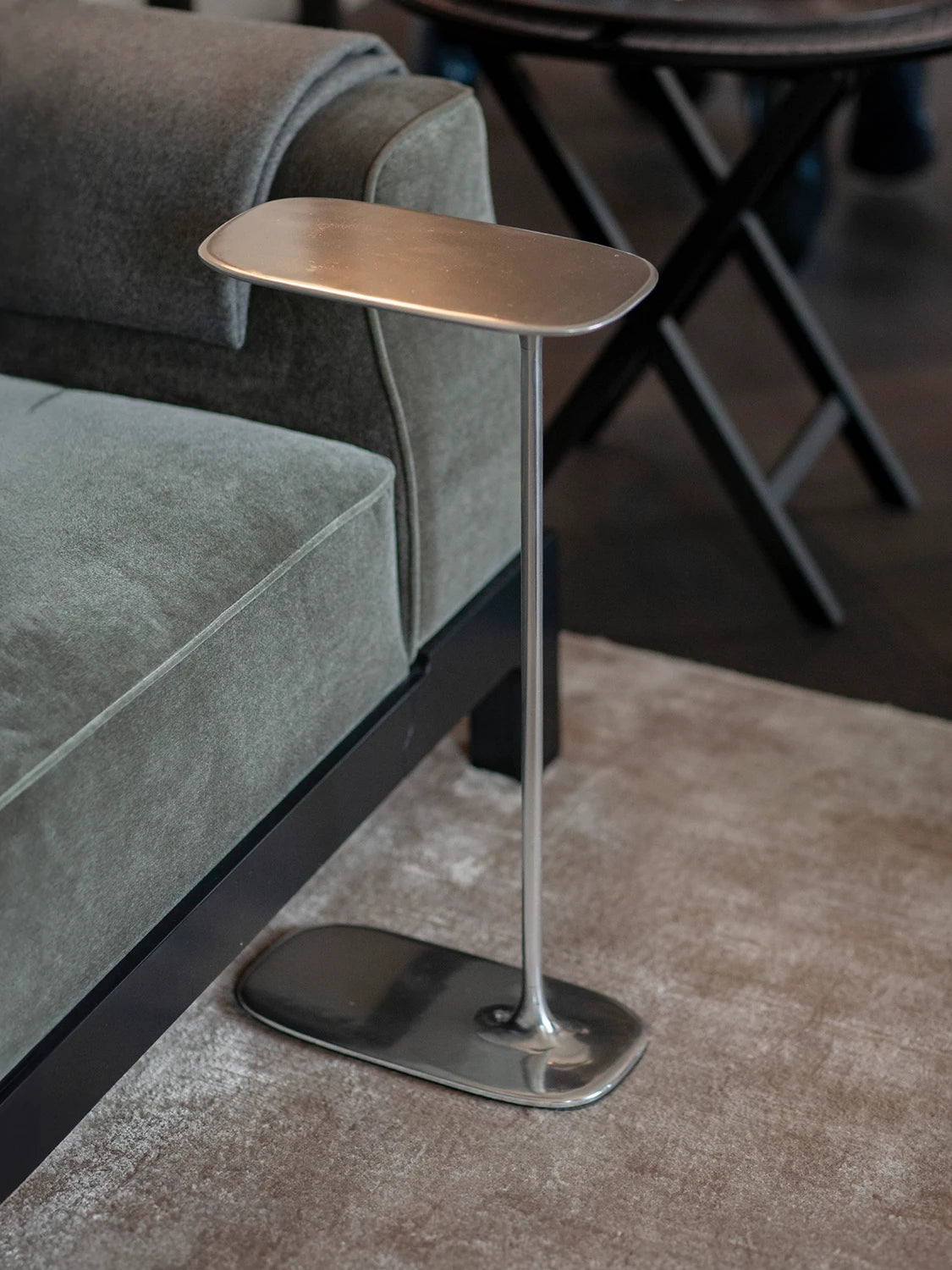 Tall Side Table - Polished Aluminium