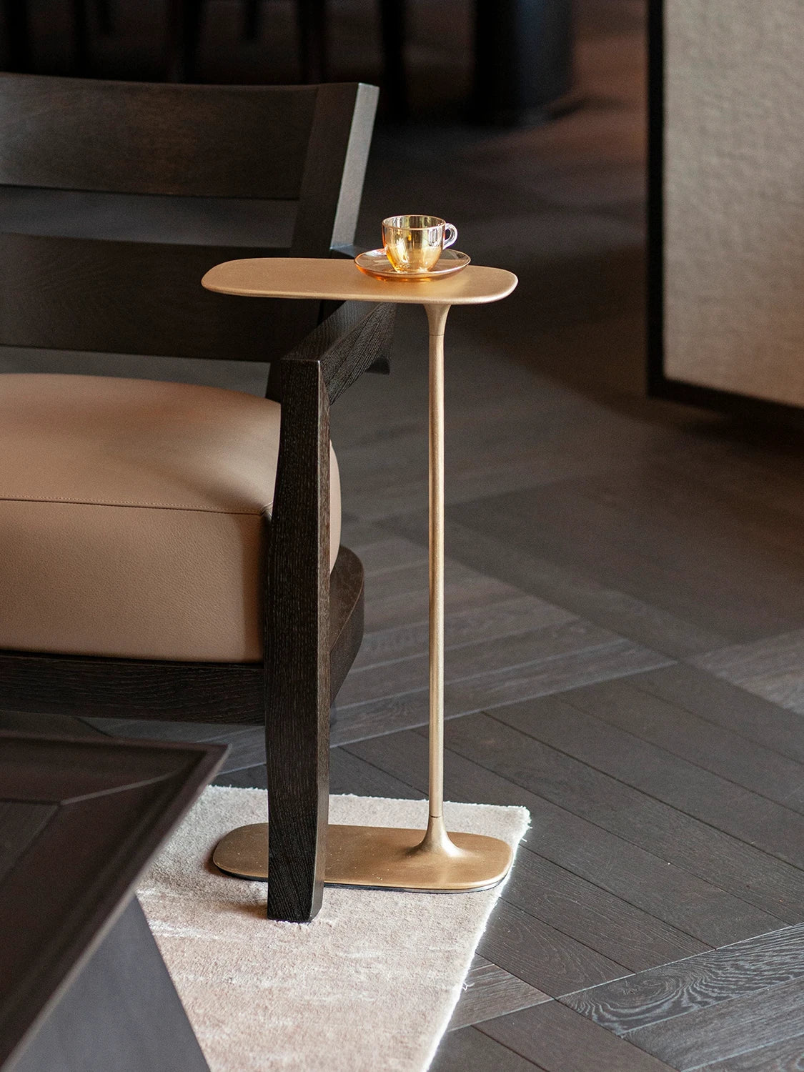 Tall Side Table - Brushed Brass