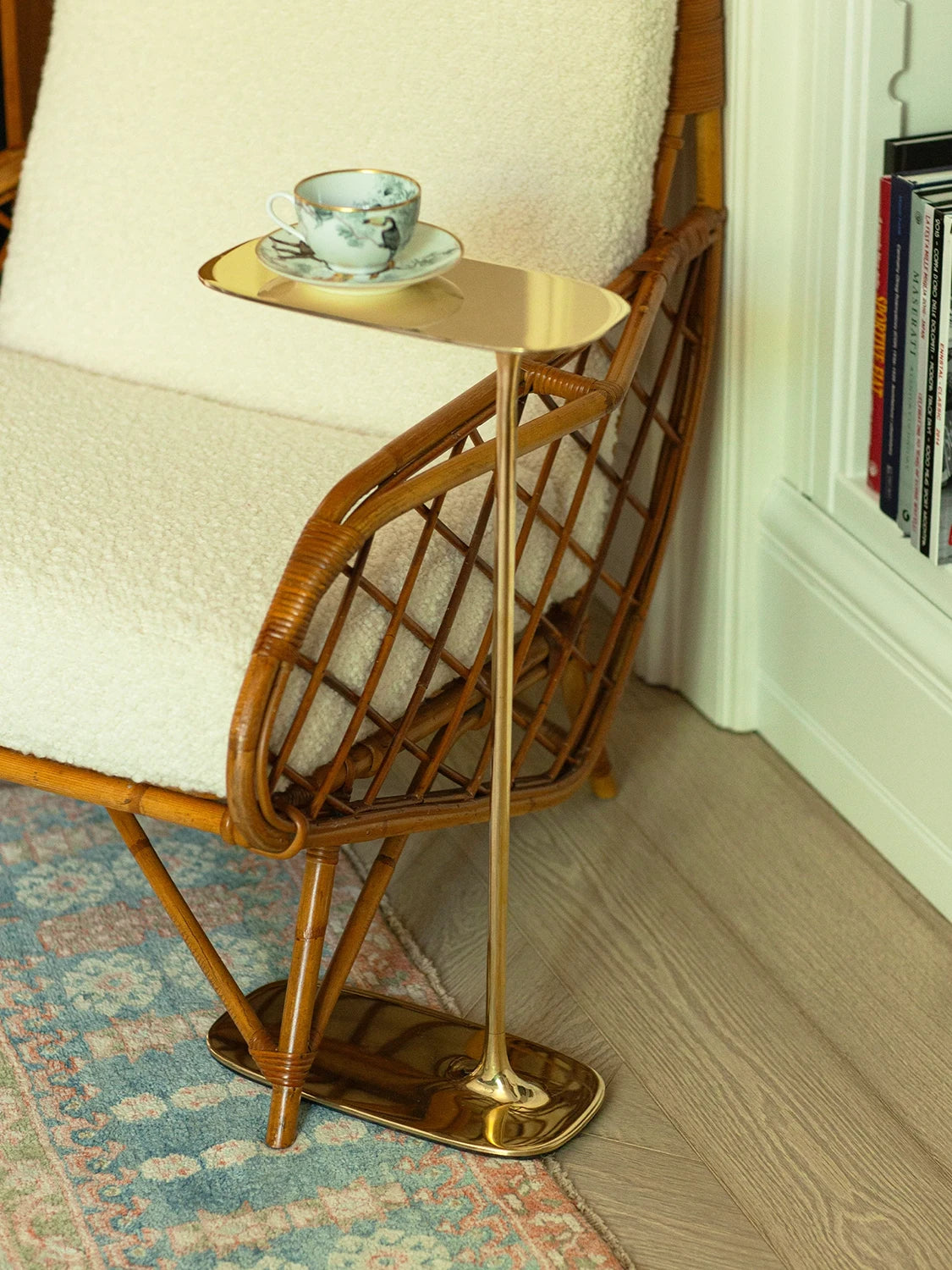Tall Side Table - Polished Brass