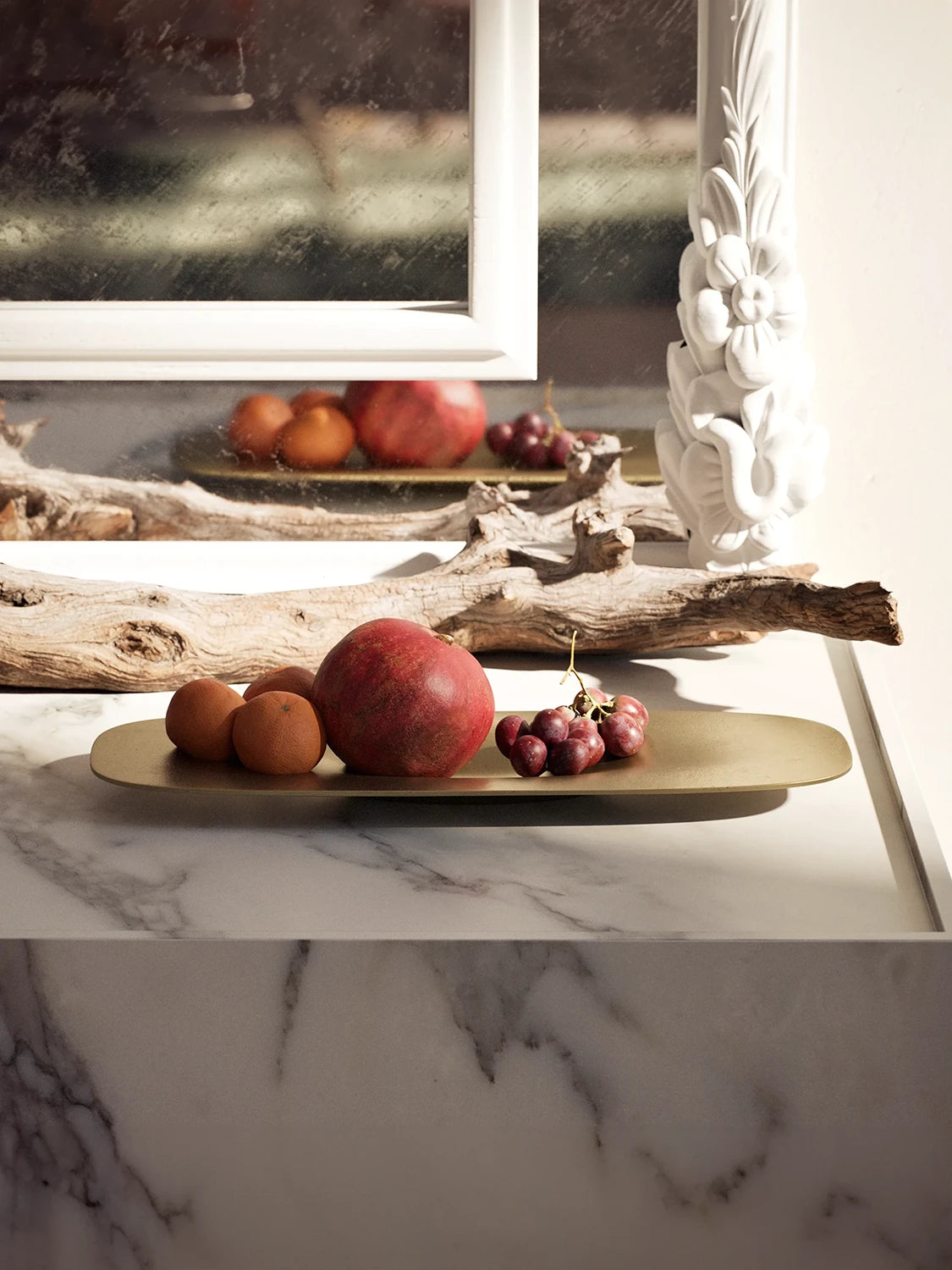 Large Tray - Textured Brass