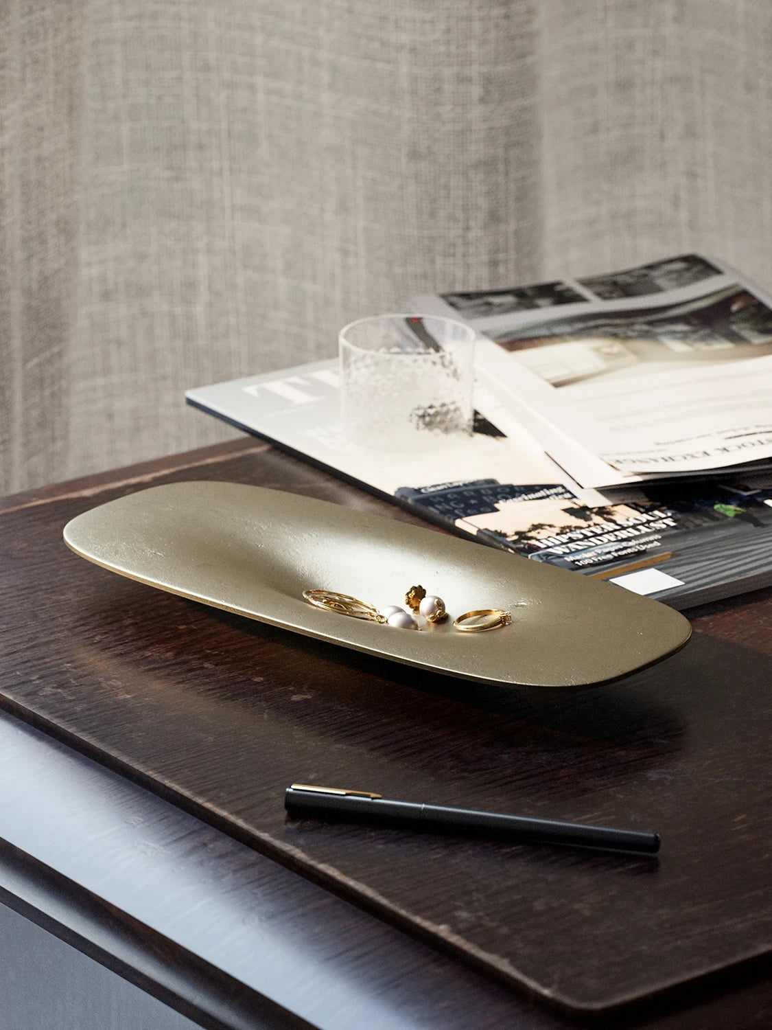 Small Tray - Textured Brass