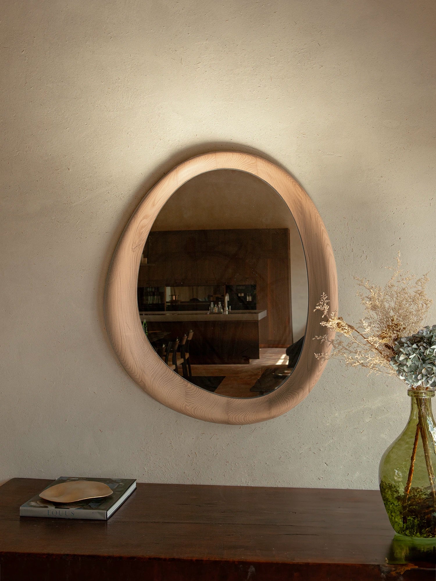 Como Mirror - Natural Oak