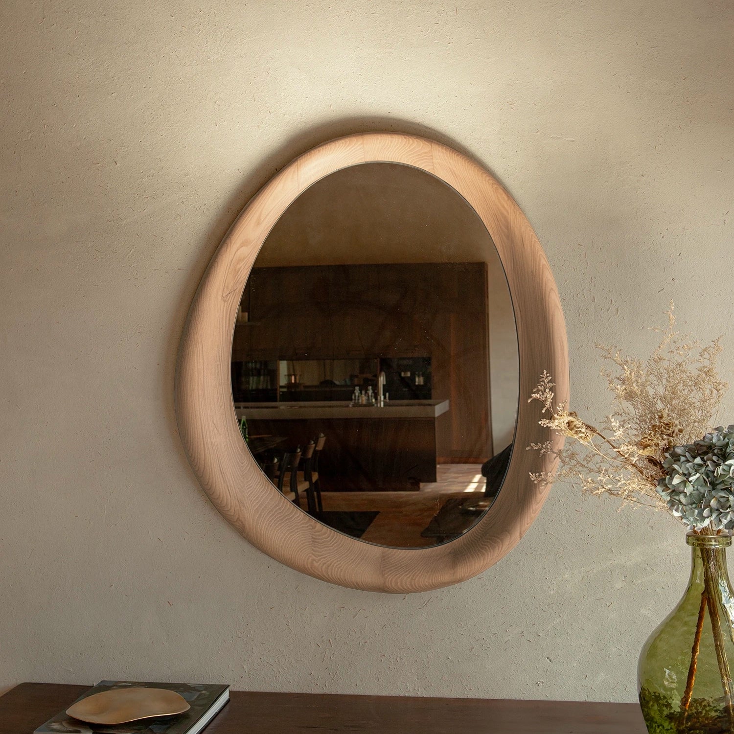 Como Mirror - Natural Oak