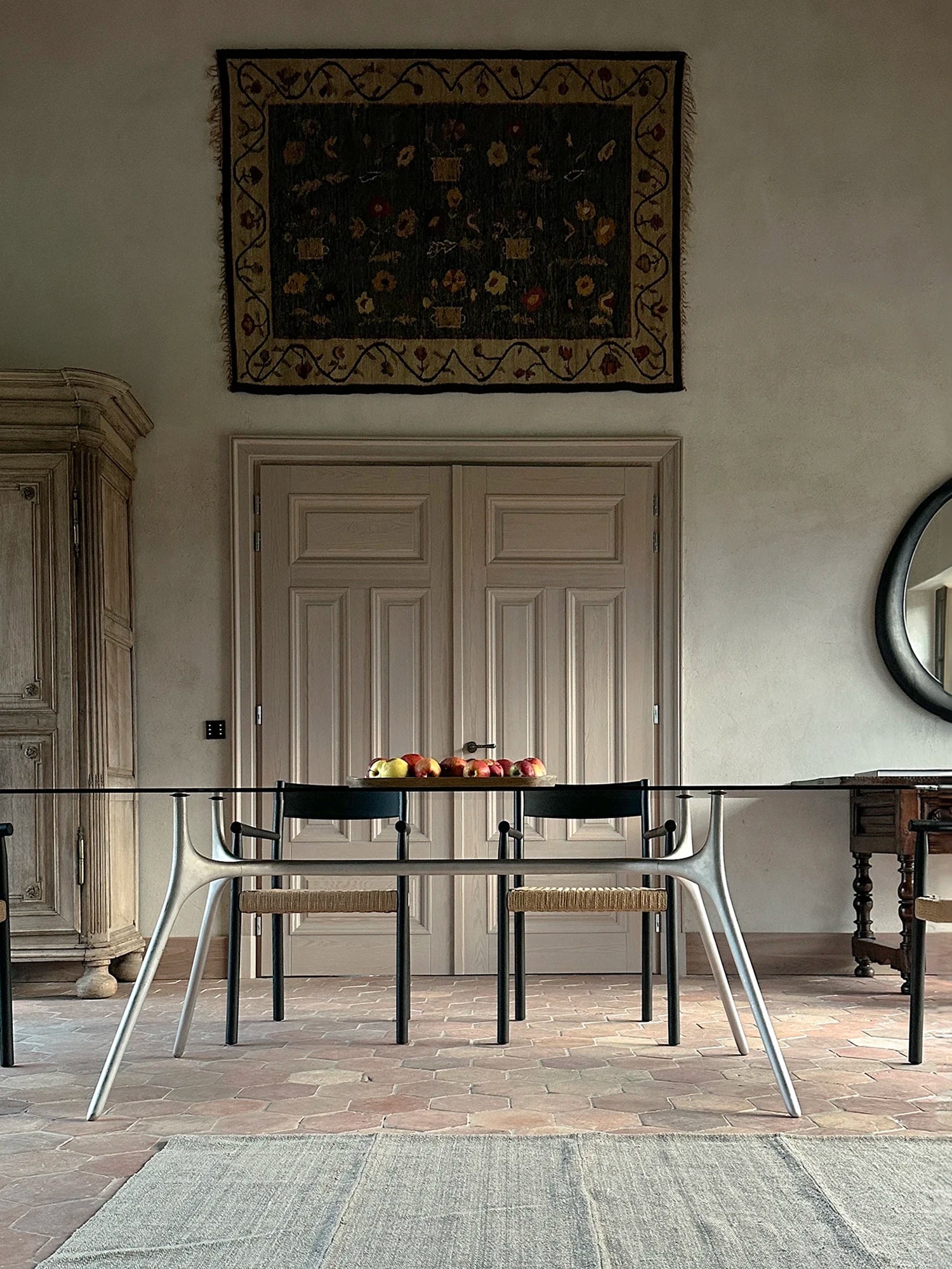 Dining table - Textured Aluminium