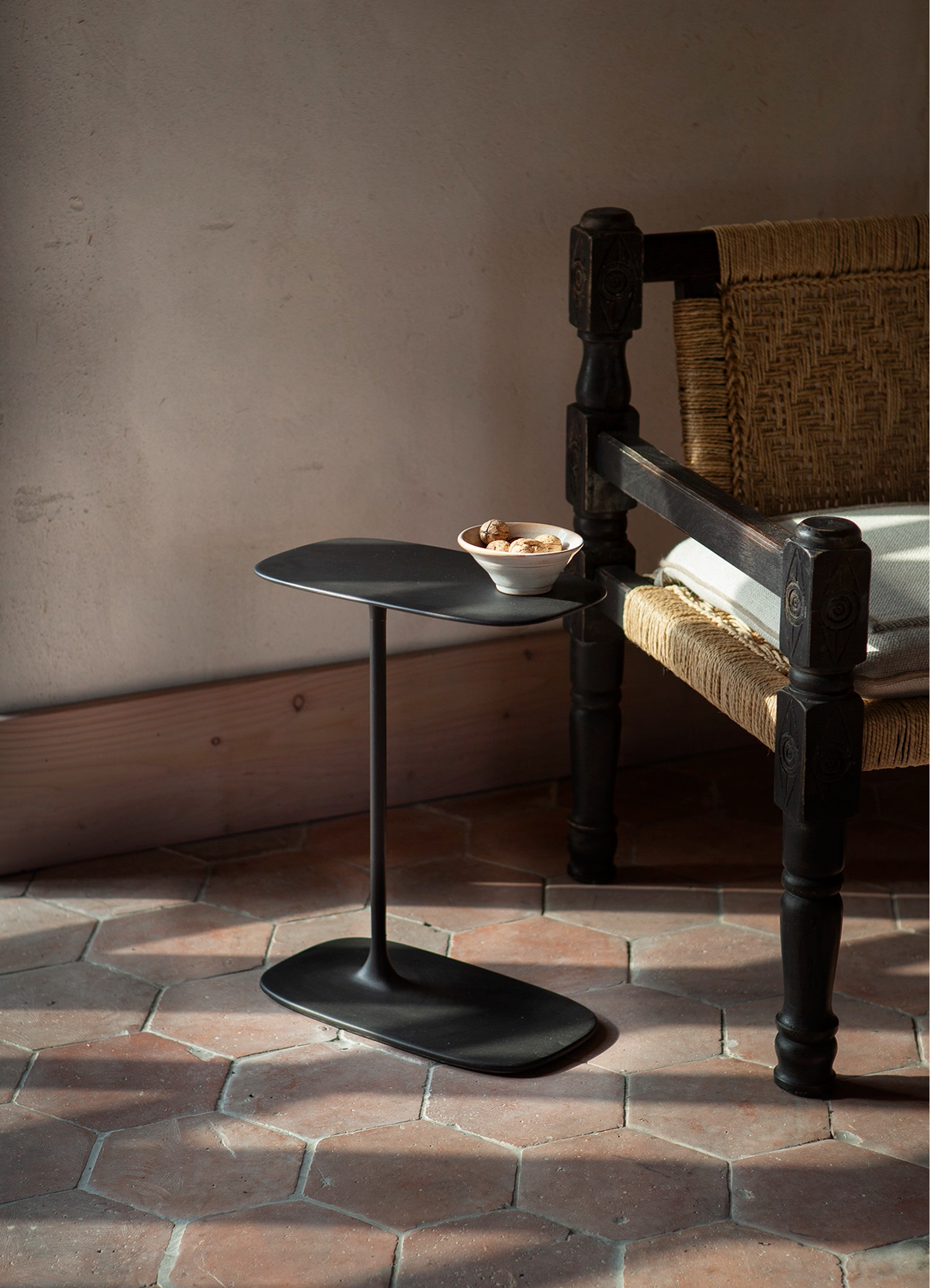 Low Side Table - Coated Black