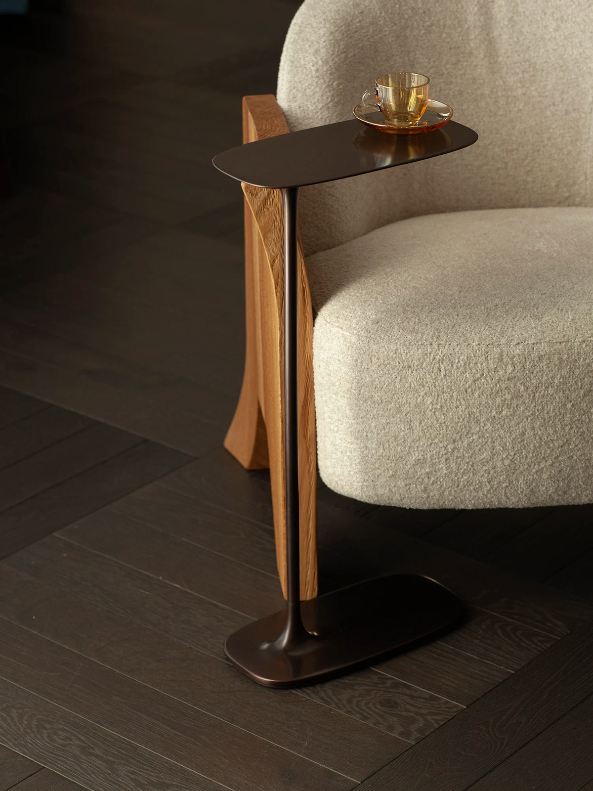 Tall Side Table - Aged Brass