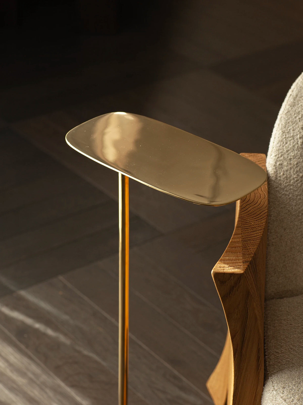 Tall Side Table - Polished Brass