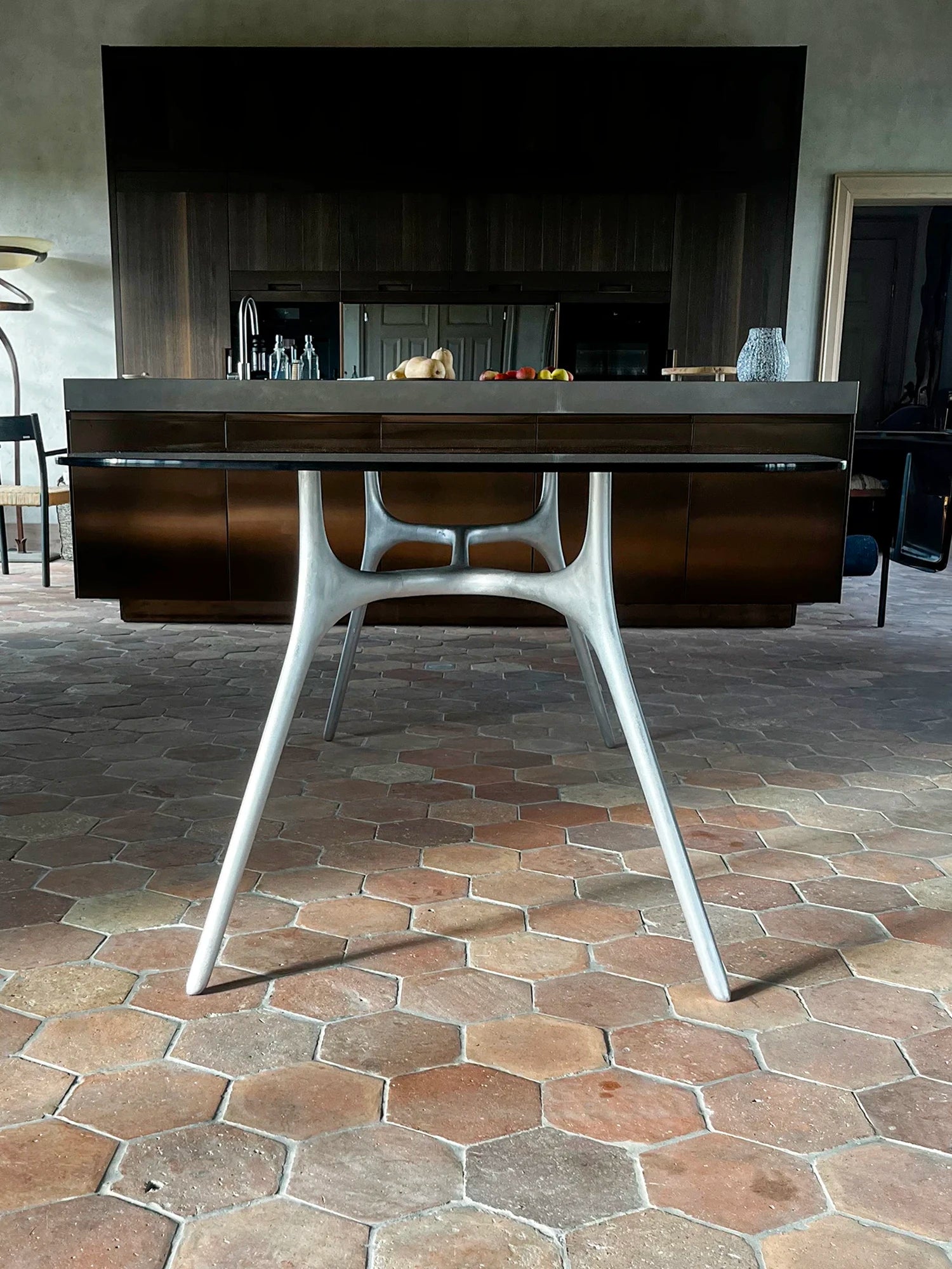 Dining table - Textured Aluminium