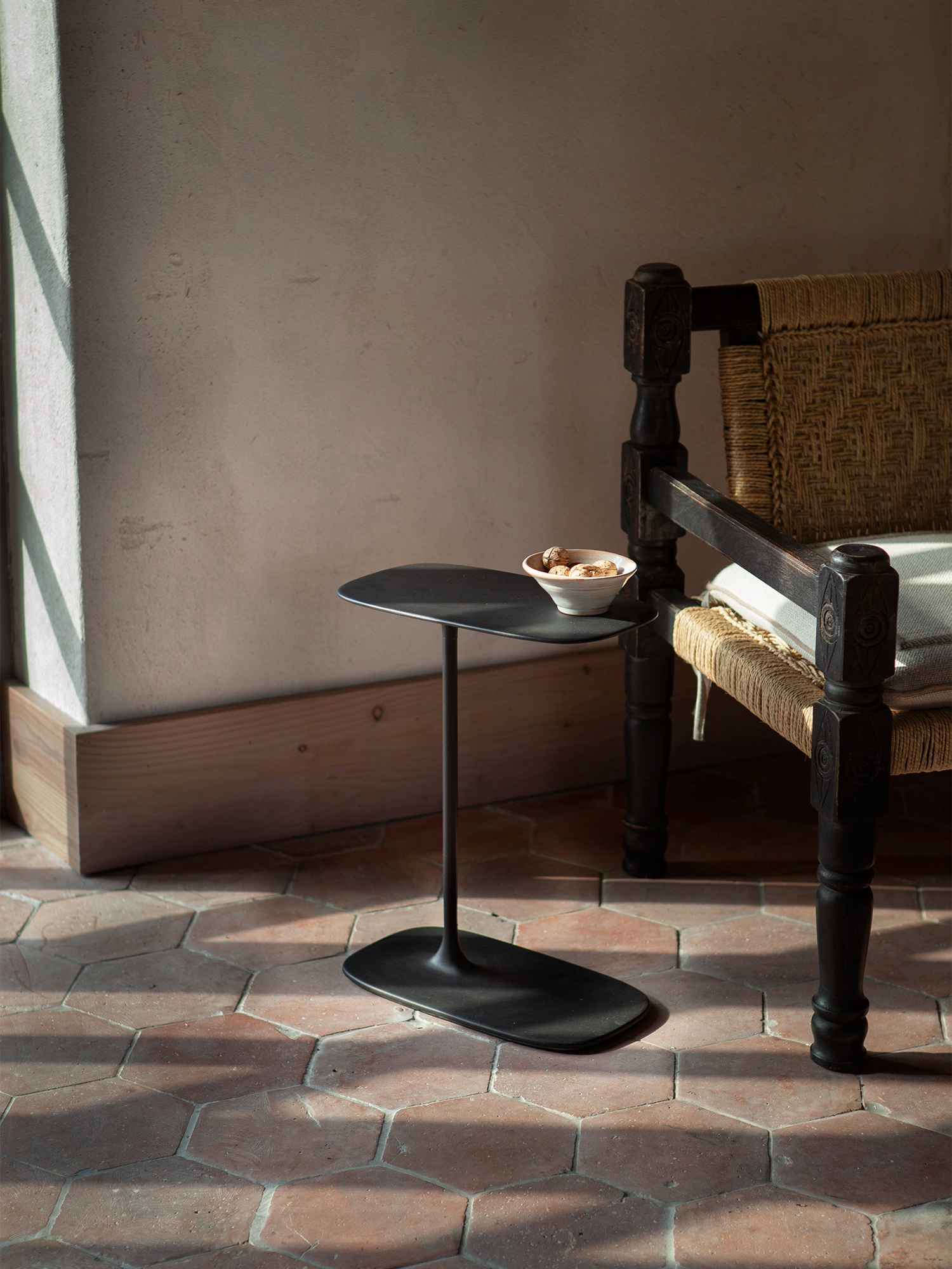 Low Side Table - Coated Black