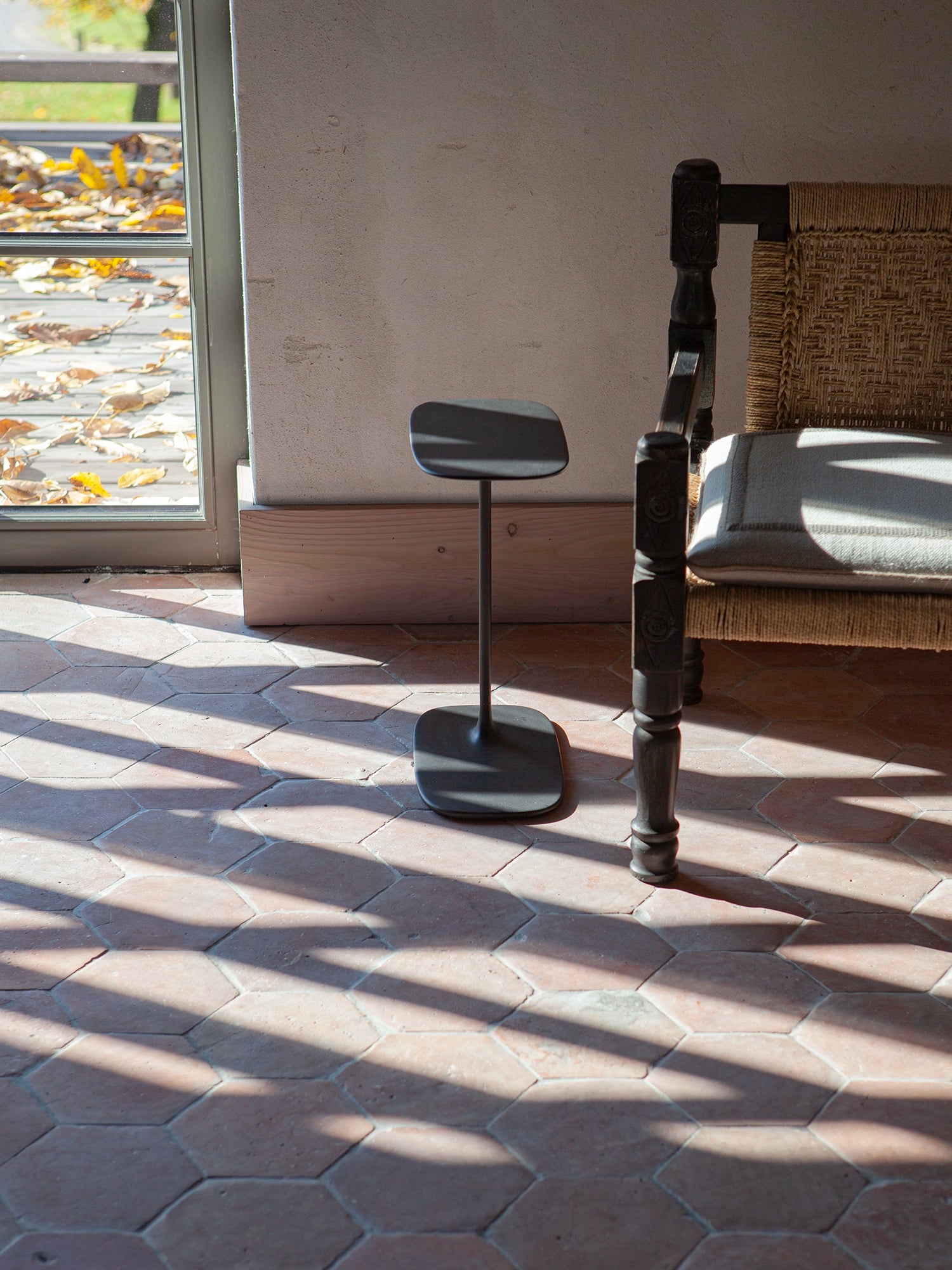 Low Side Table - Coated Black
