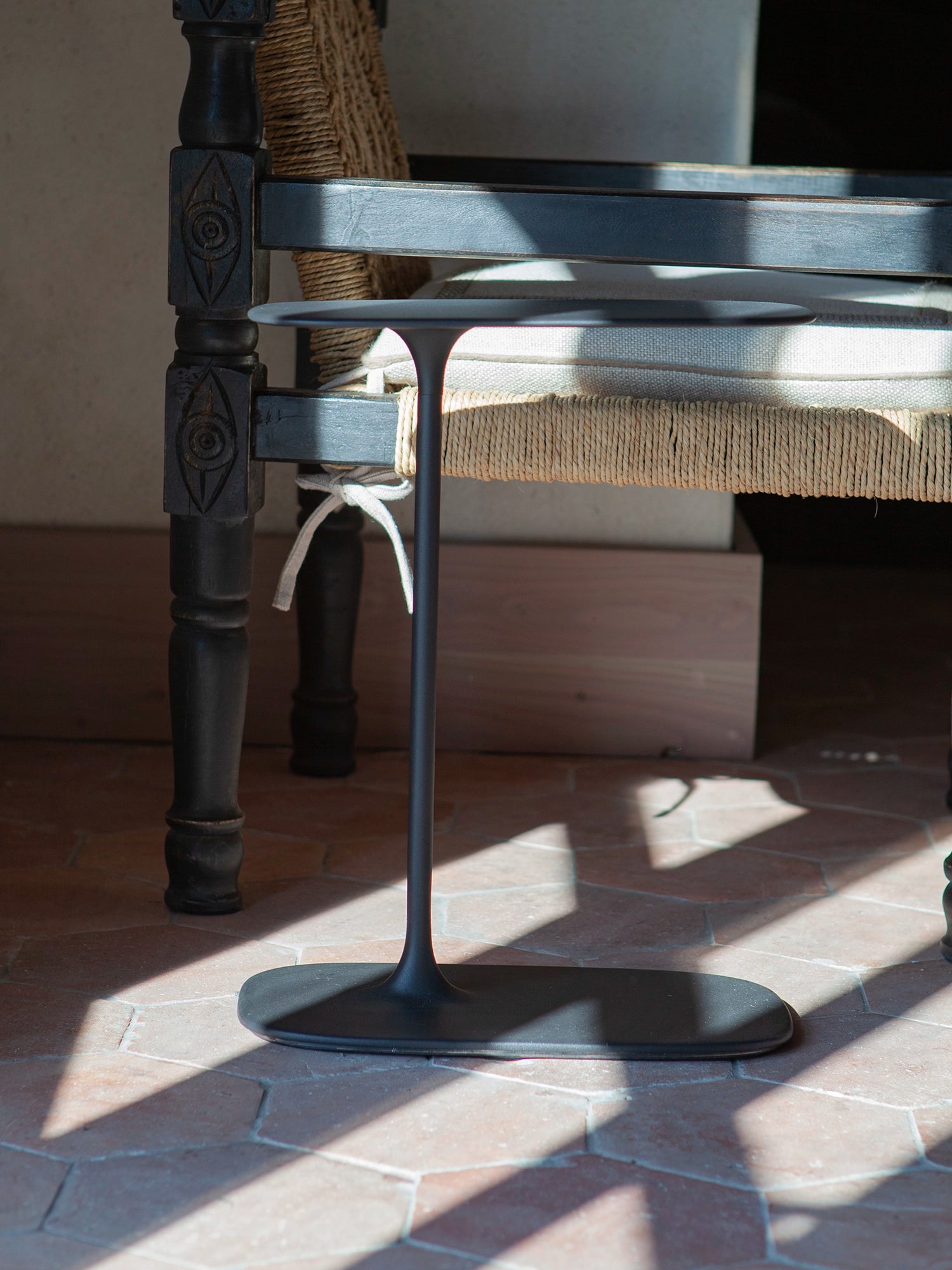 Low Side Table - Coated Black