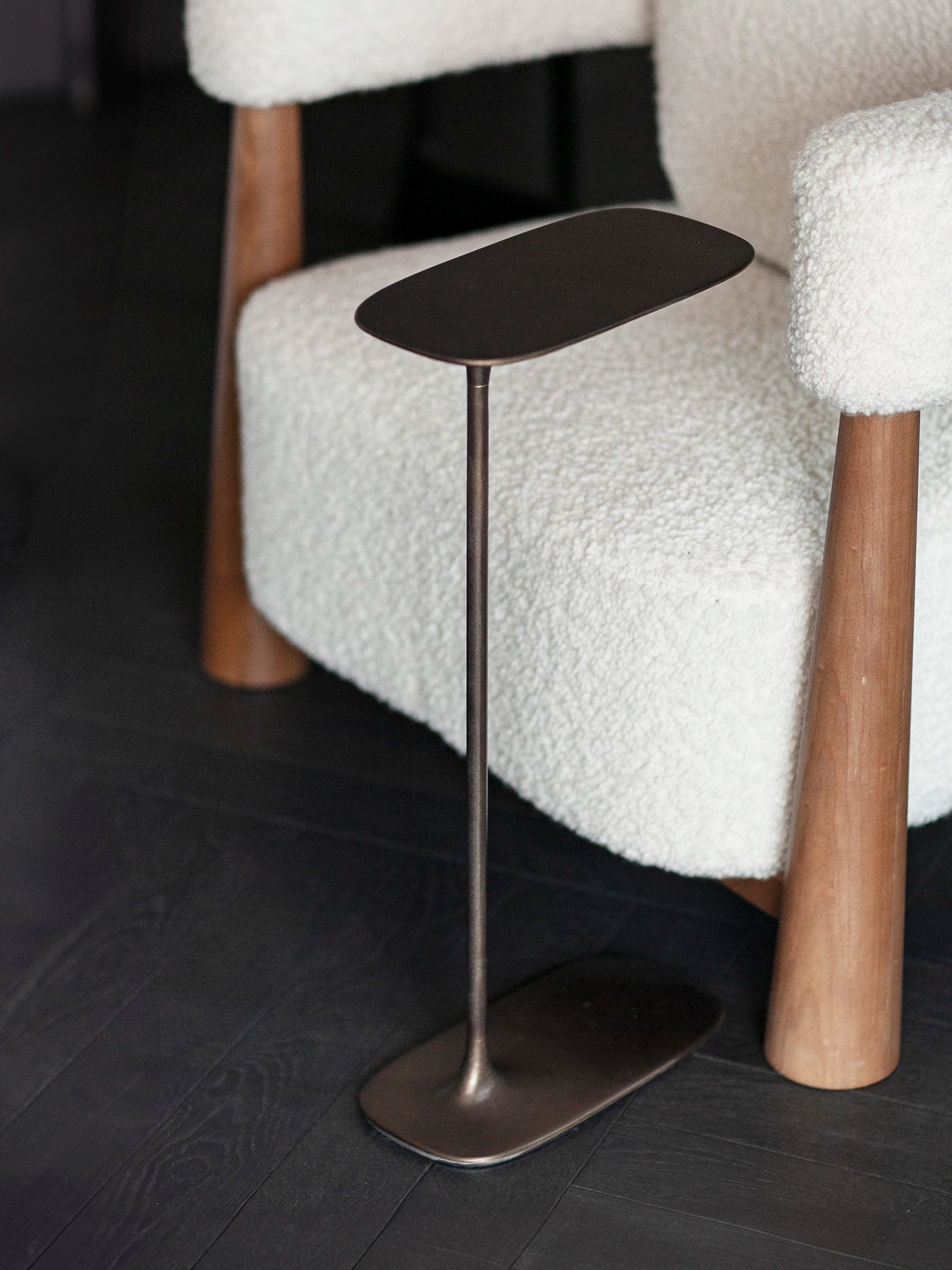 Tall Side Table - Aged Brass