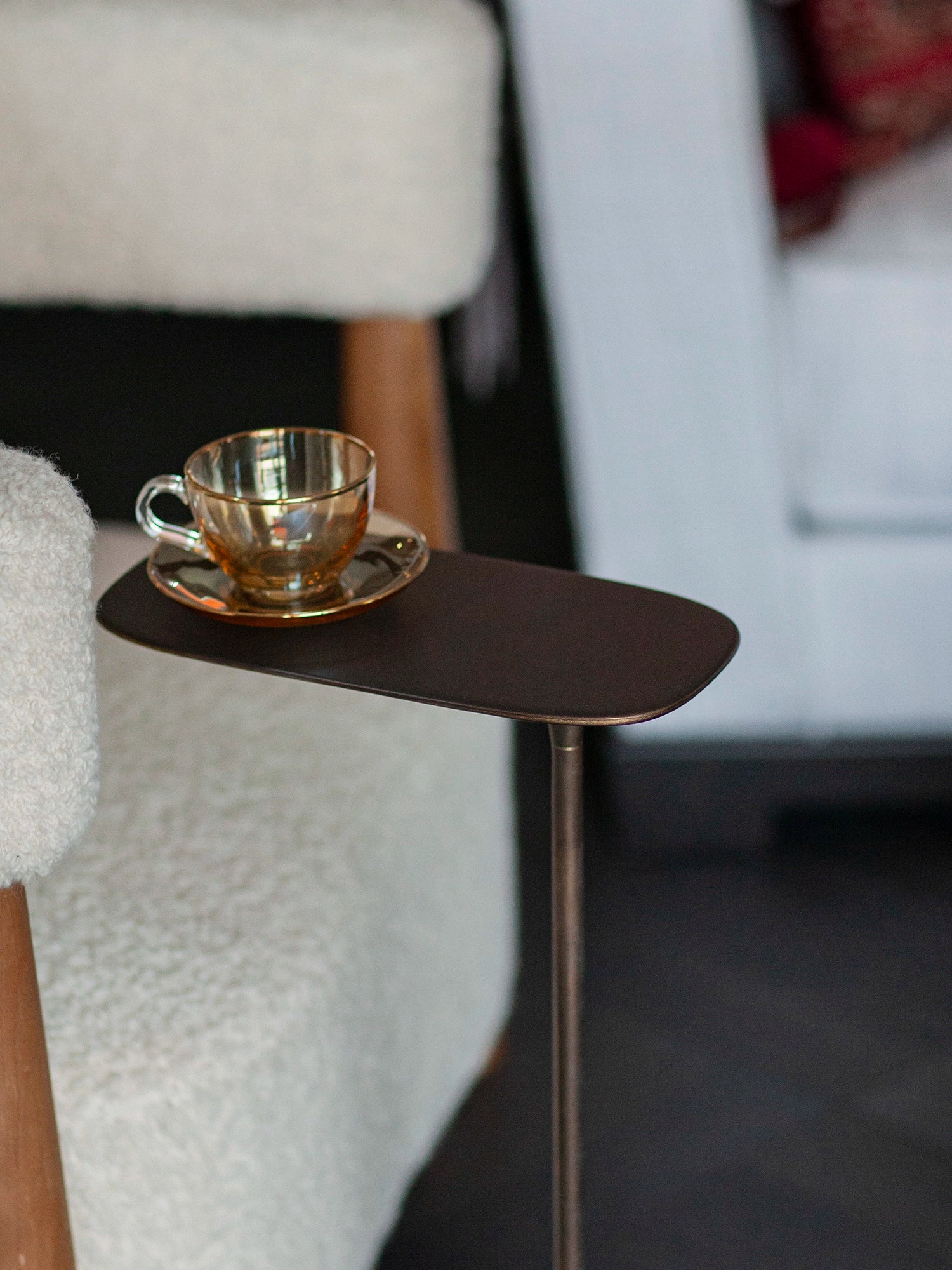 Tall Side Table - Aged Brass