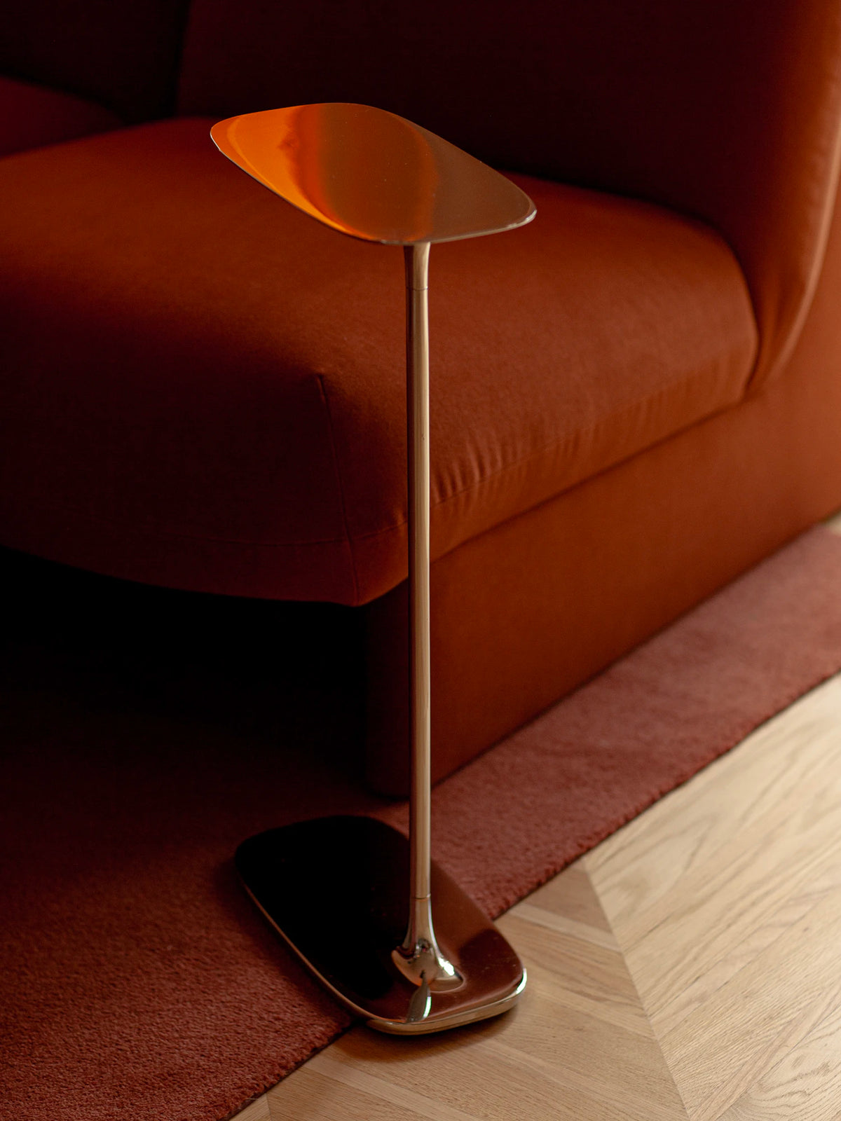 Tall Side Table - Polished Aluminium