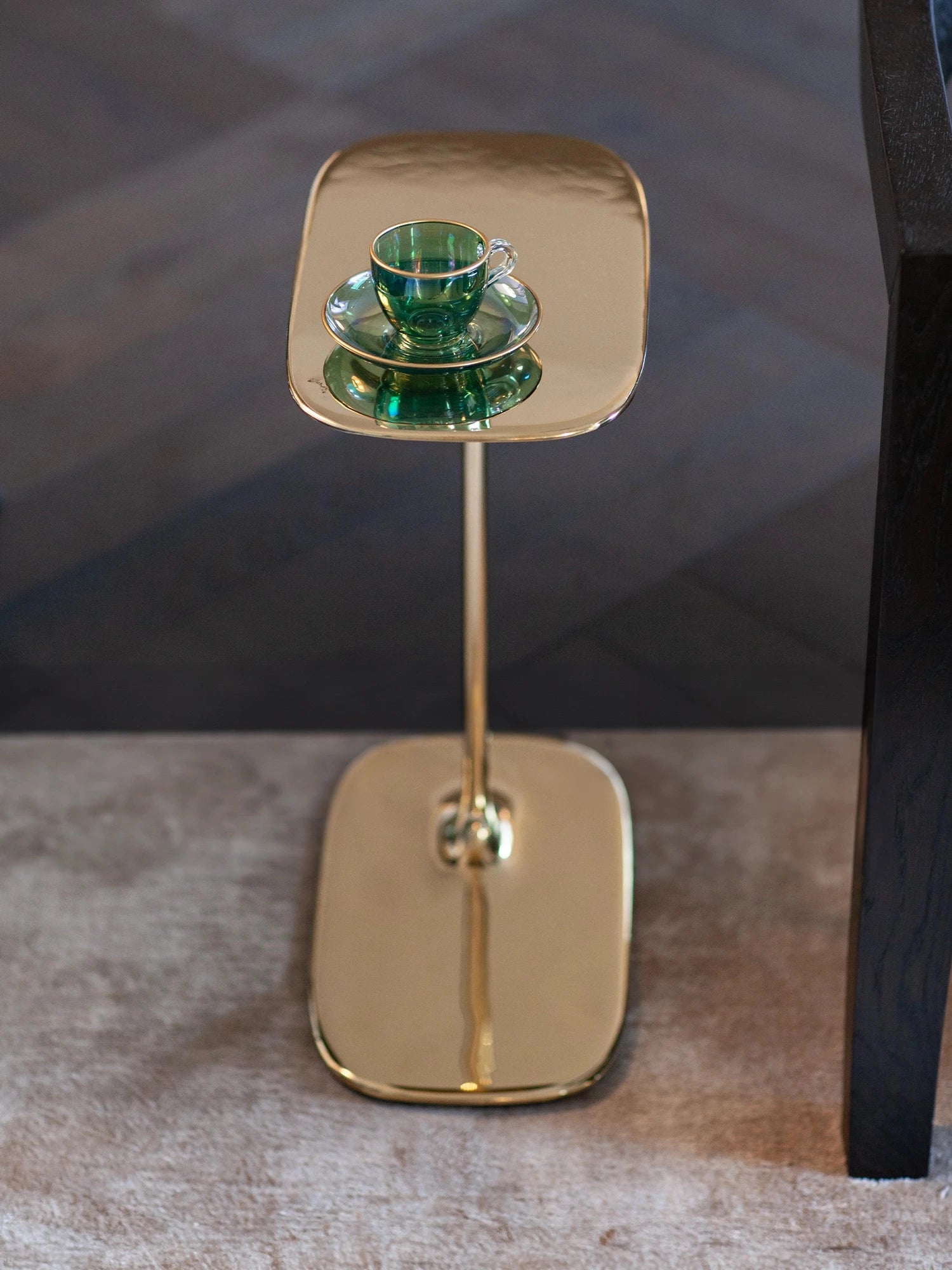Low Side Table - Polished Brass