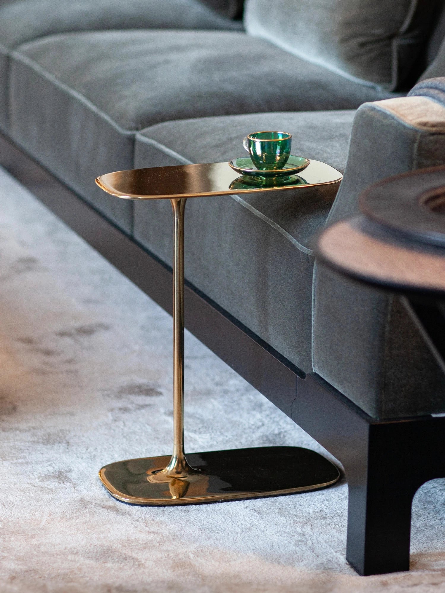 Low Side Table - Polished Brass