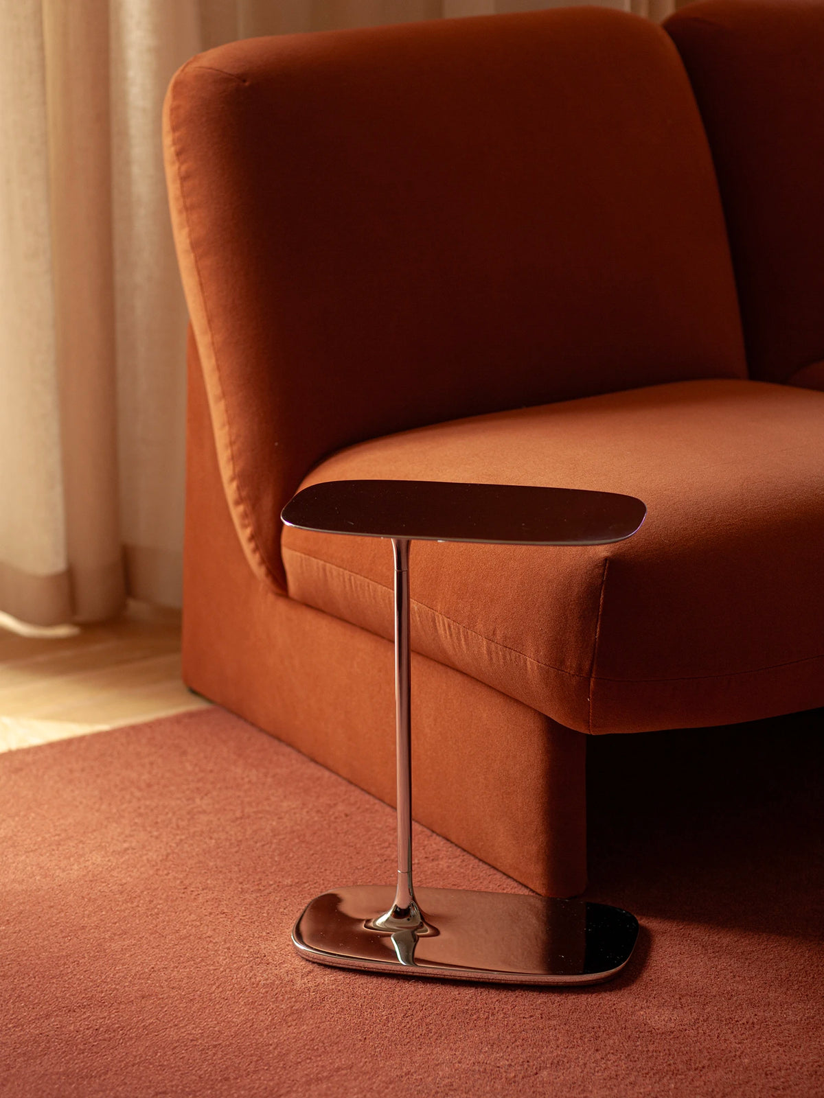Low Side Table - Polished Aluminium