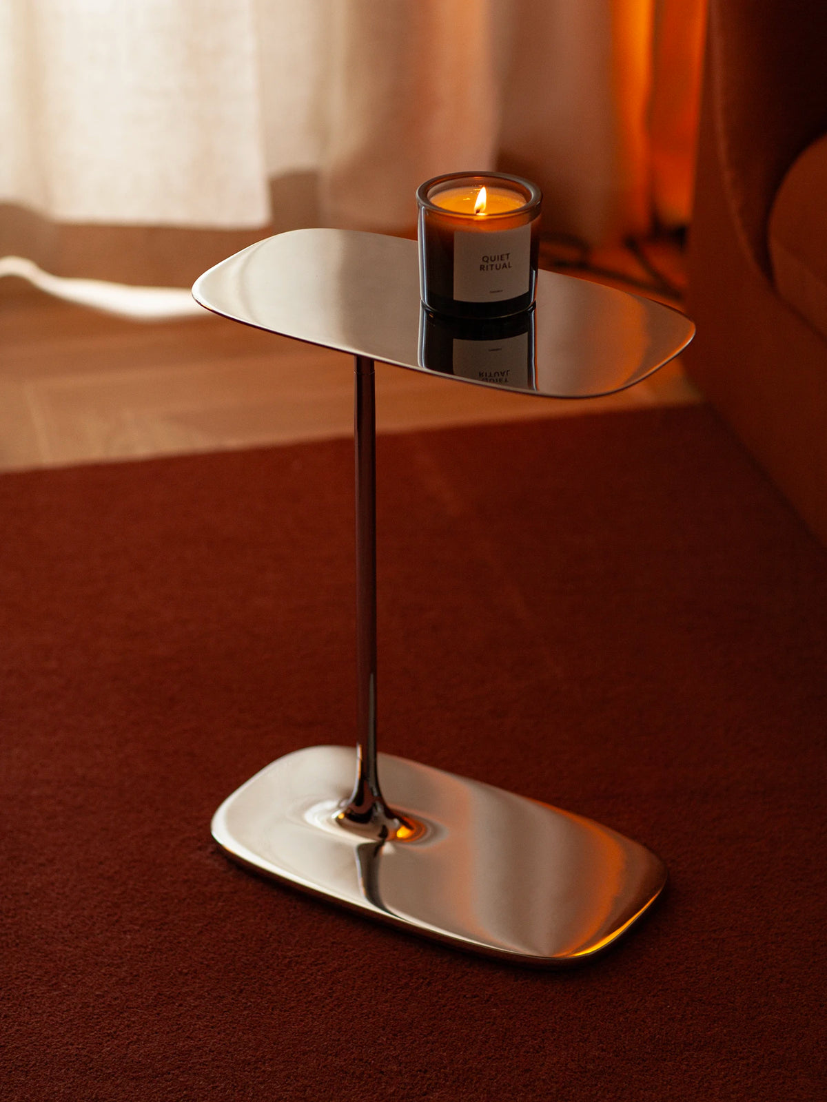 Low Side Table - Polished Aluminium
