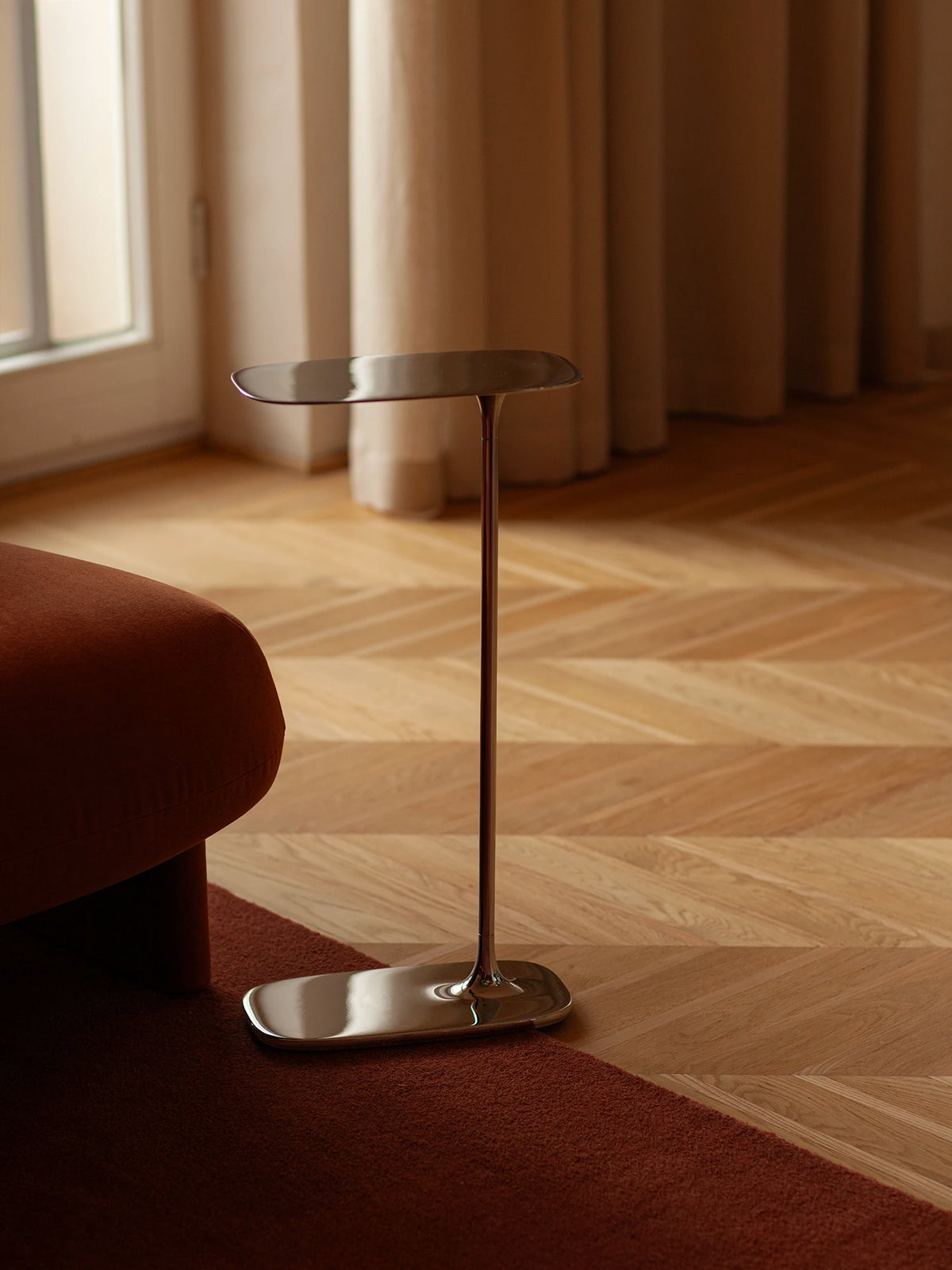 Tall Side Table - Polished Aluminium