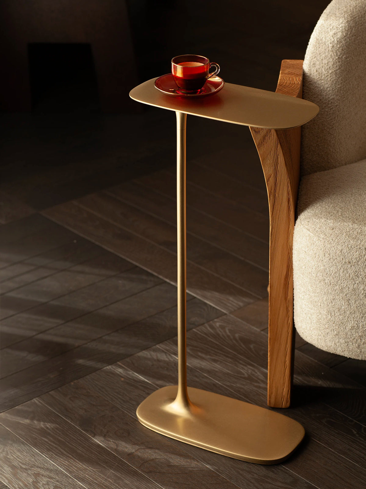 Tall Side Table - Brushed Brass