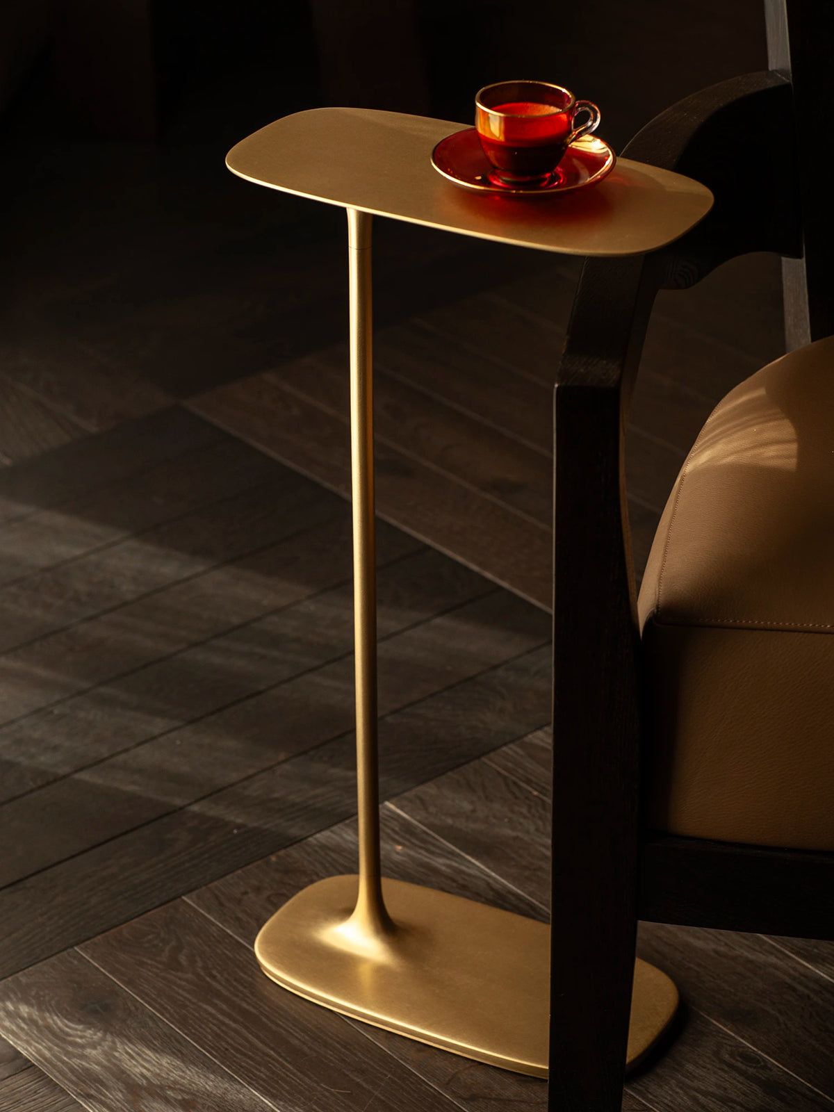 Tall Side Table - Brushed Brass