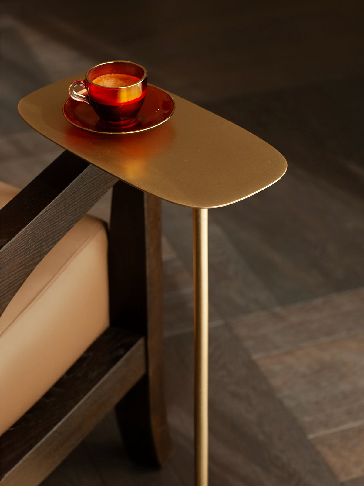 Tall Side Table - Brushed Brass