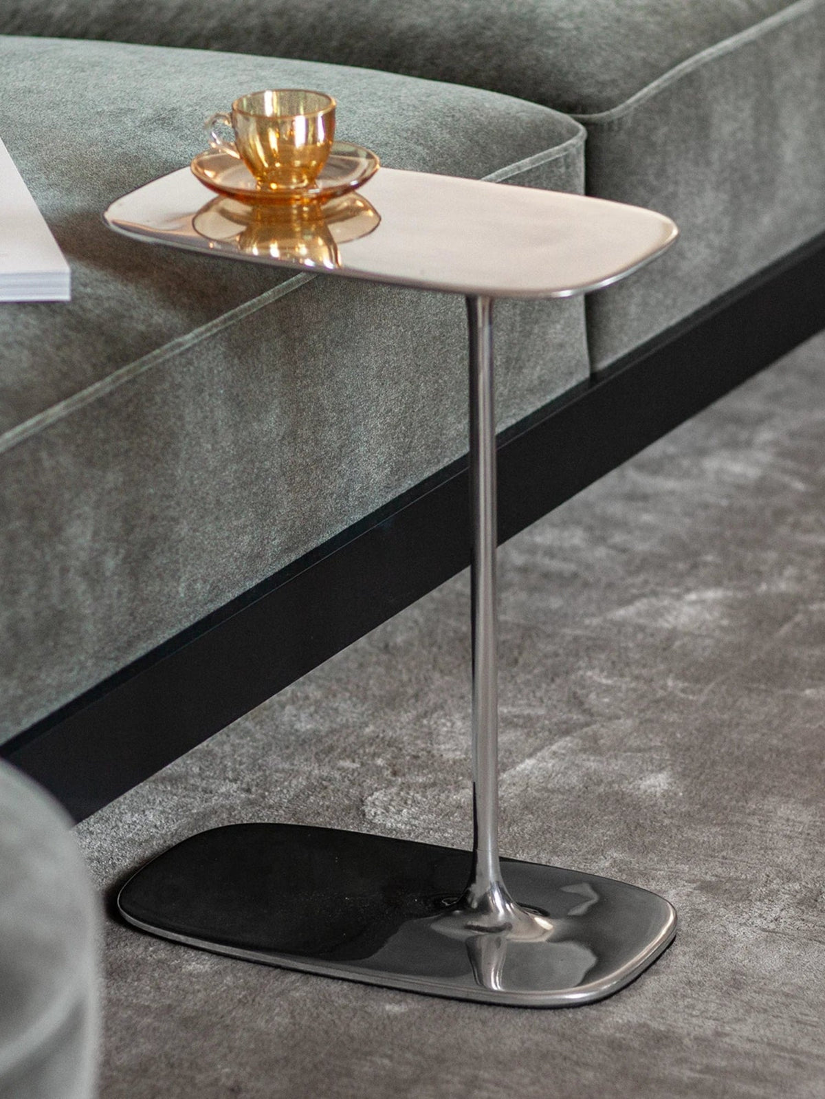 Low Side Table - Polished Aluminium